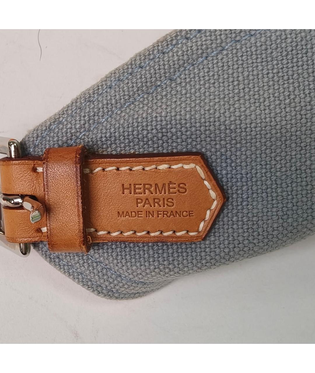 HERMES Синяя тканевая сумка через плечо, фото 9