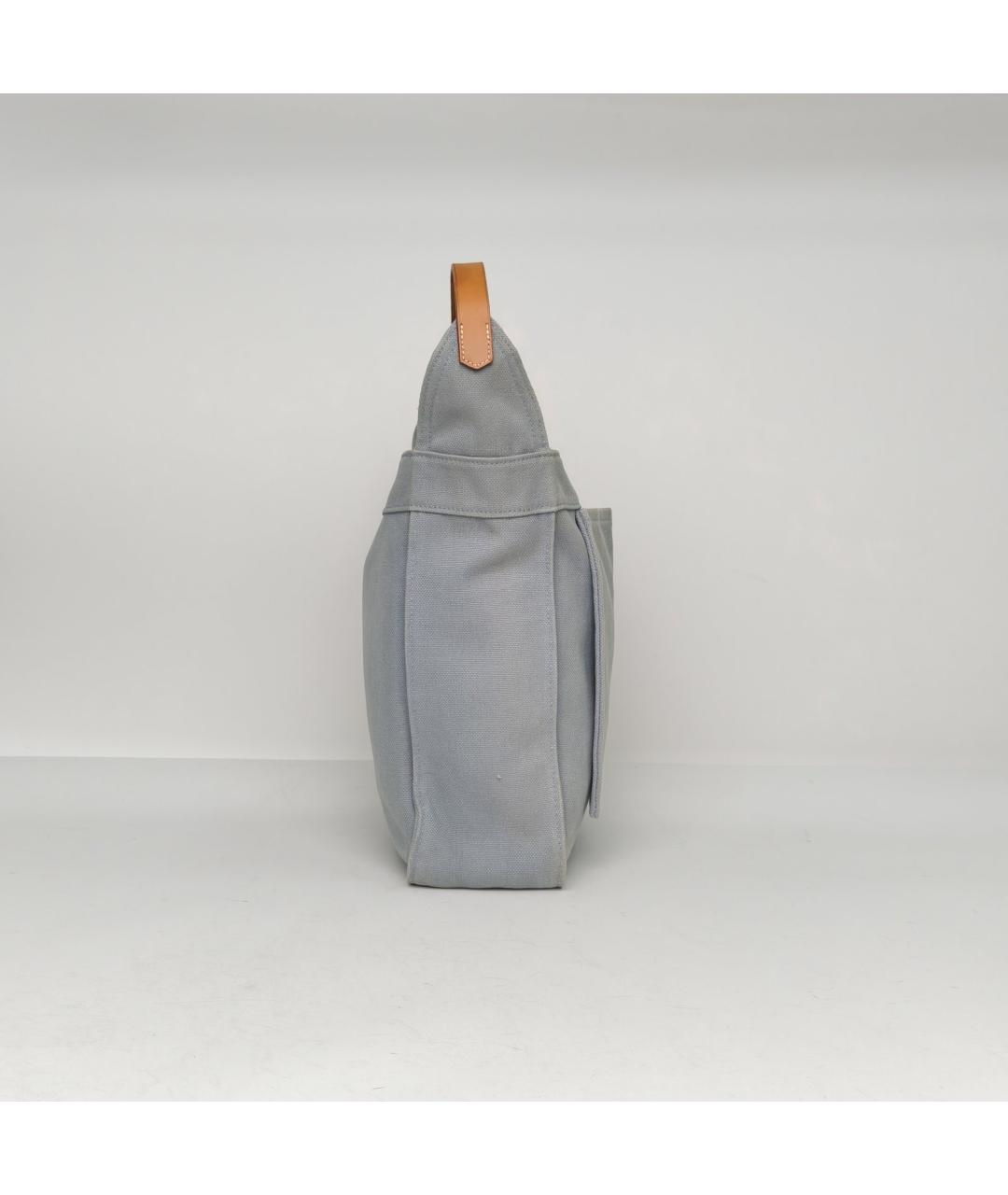 HERMES Синяя тканевая сумка через плечо, фото 5