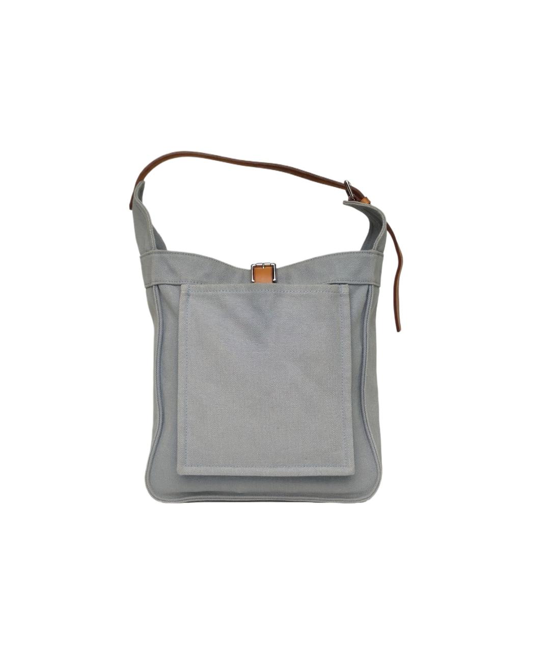 HERMES Синяя тканевая сумка через плечо, фото 1