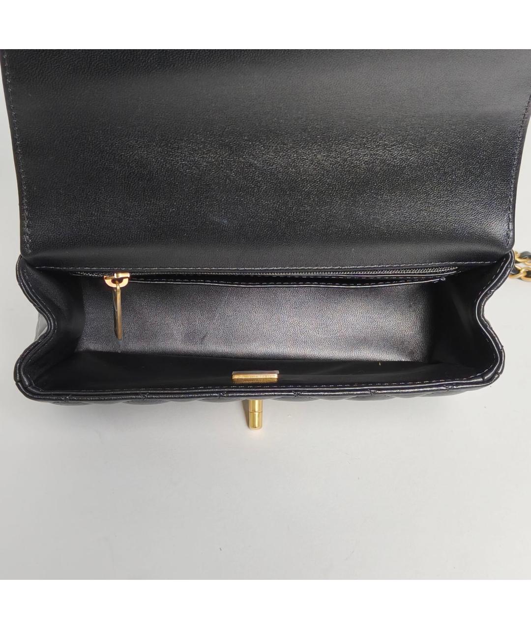 CHANEL Черная кожаная сумка через плечо, фото 7