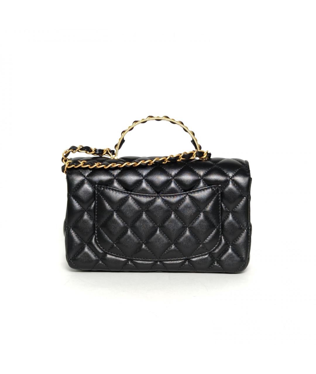 CHANEL Черная кожаная сумка через плечо, фото 4