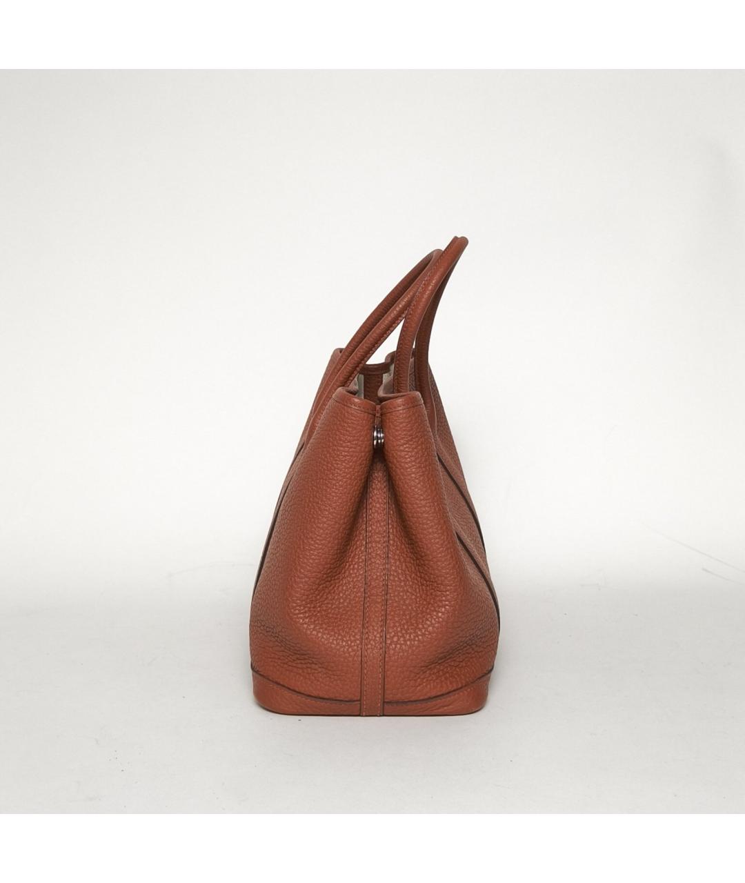 HERMES Коричневая кожаная сумка через плечо, фото 5