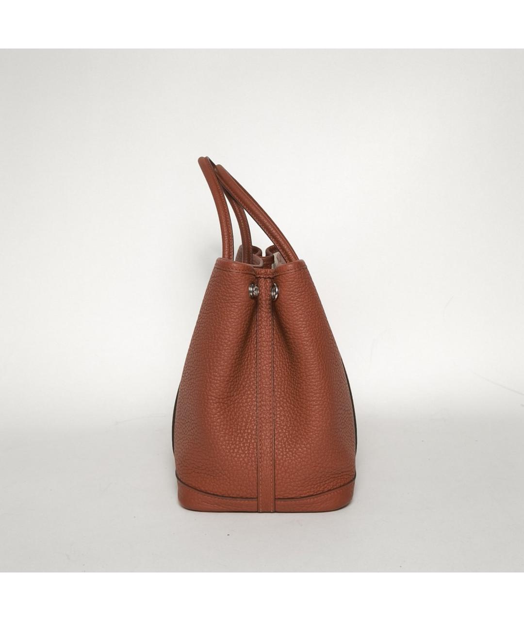 HERMES Коричневая кожаная сумка через плечо, фото 3