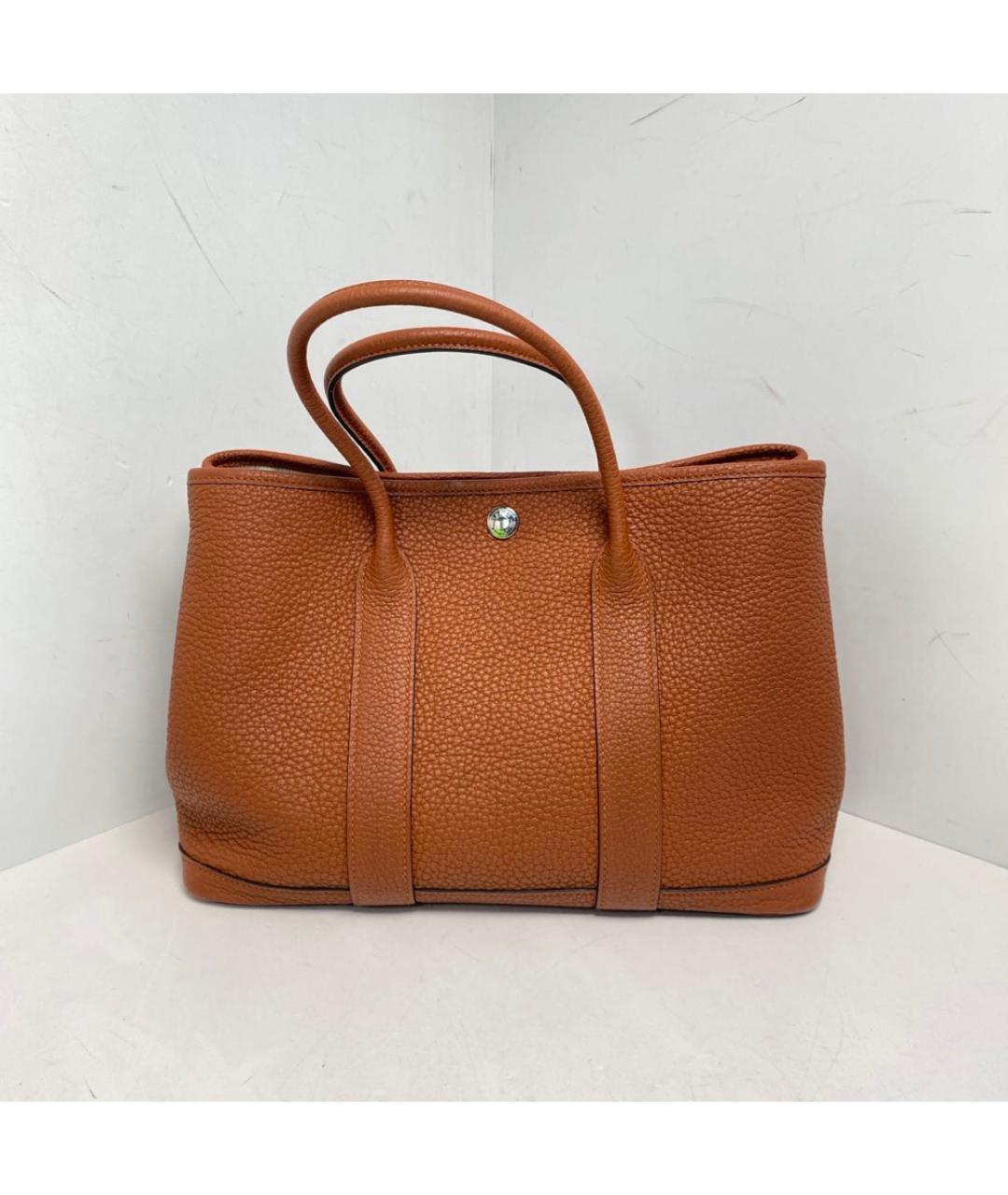 HERMES Коричневая кожаная сумка через плечо, фото 8