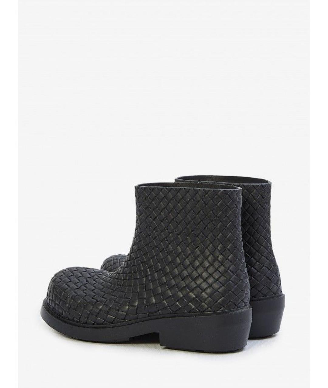 BOTTEGA VENETA Черные кожаные ботинки, фото 4