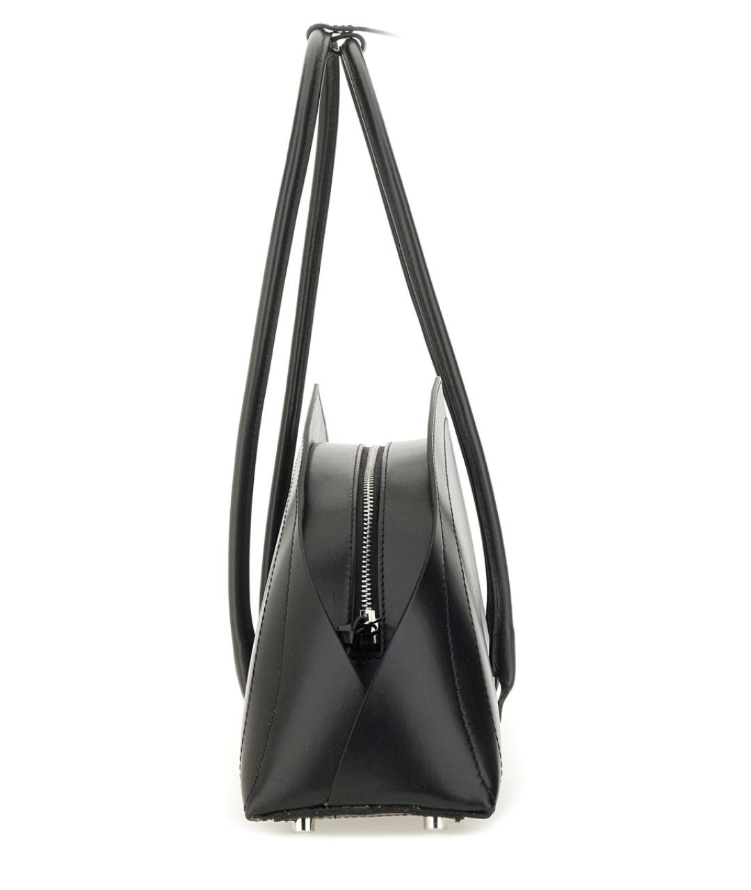 FEDERICO CINA Черная кожаная сумка тоут, фото 3