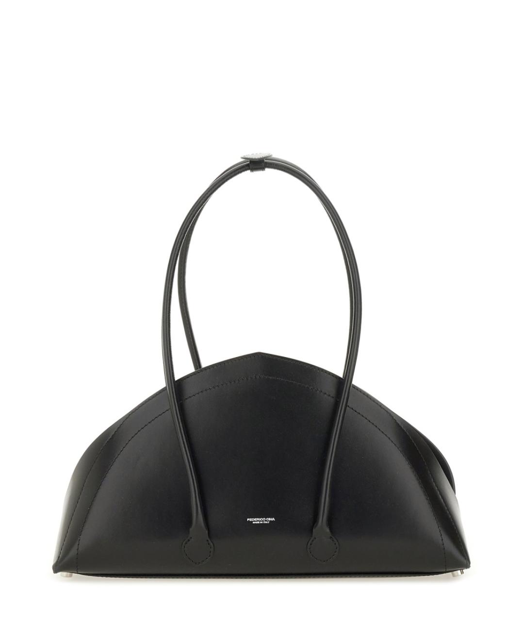 FEDERICO CINA Черная кожаная сумка тоут, фото 1