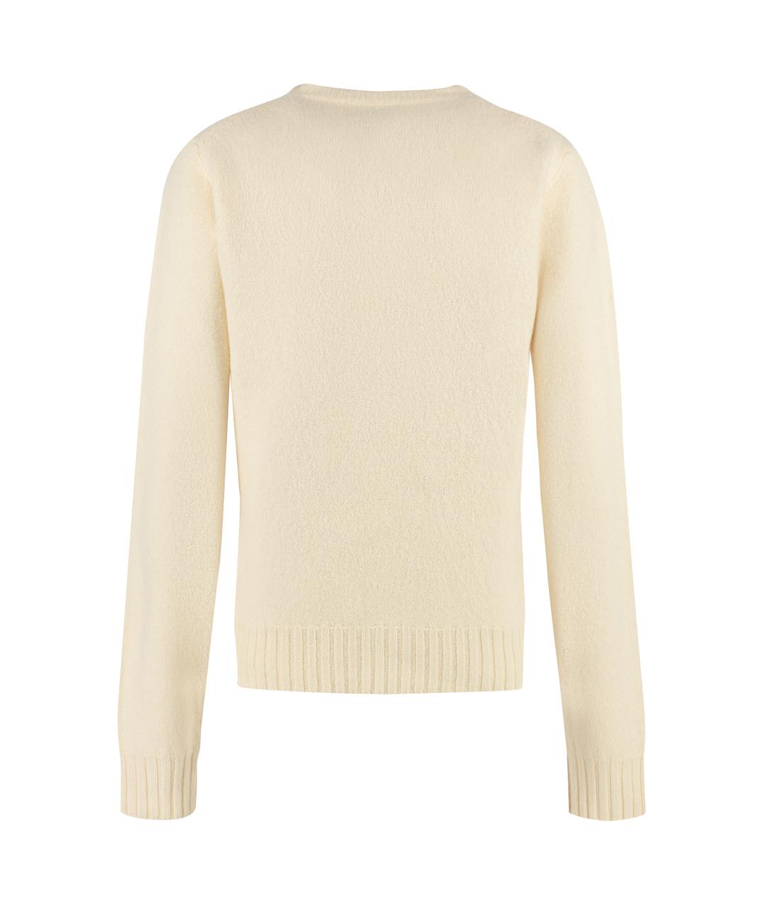 JIL SANDER Бежевый шерстяной джемпер / свитер, фото 2