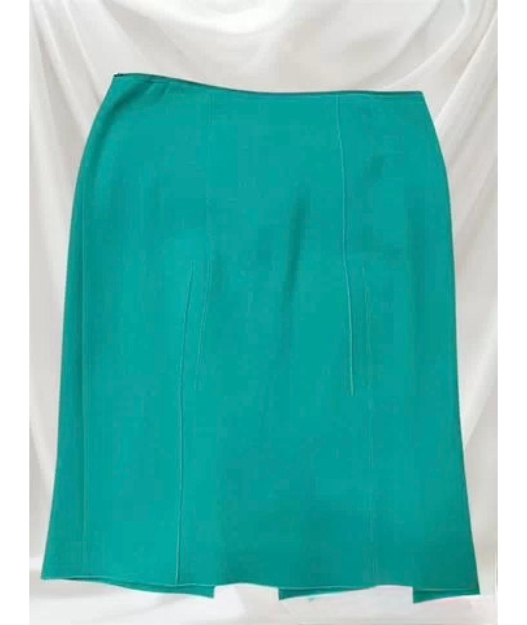 NINA RICCI Бирюзовая шерстяная юбка миди, фото 6