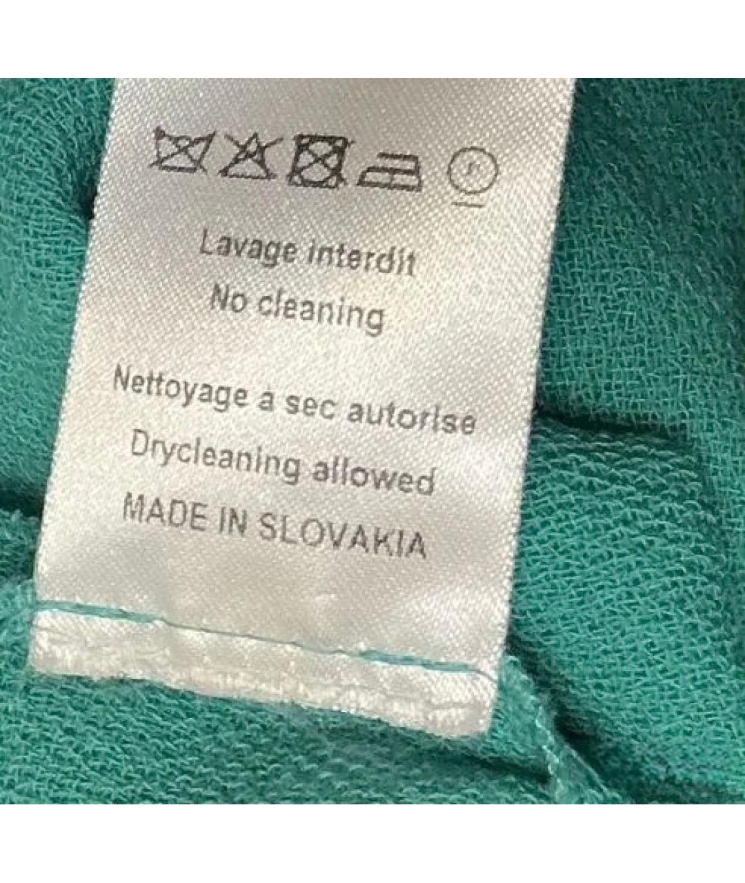 NINA RICCI Бирюзовая шерстяная юбка миди, фото 5