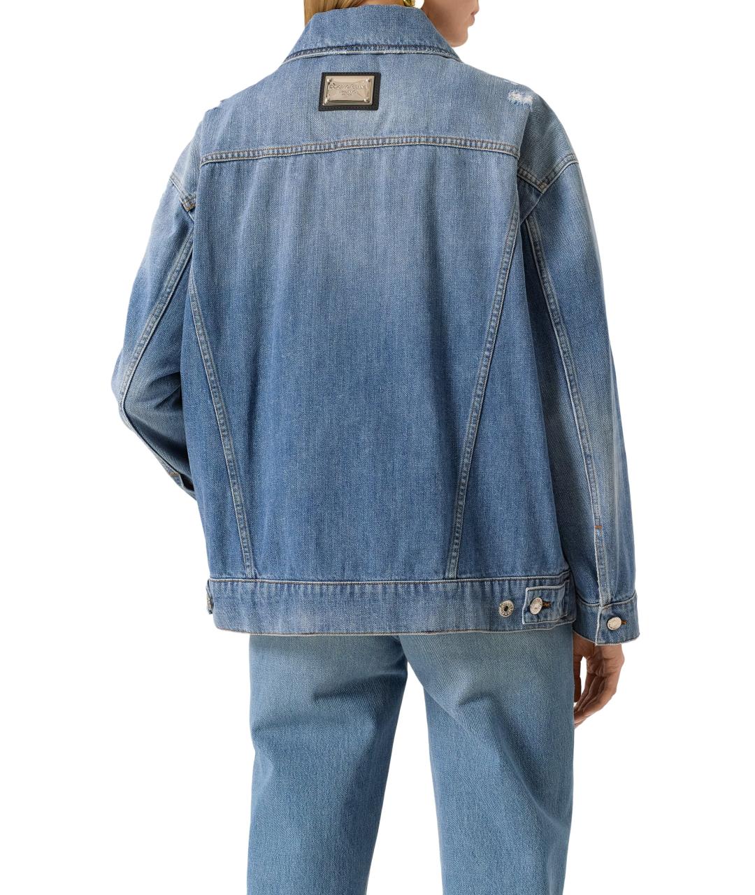 DOLCE&GABBANA Голубая деним куртка, фото 2
