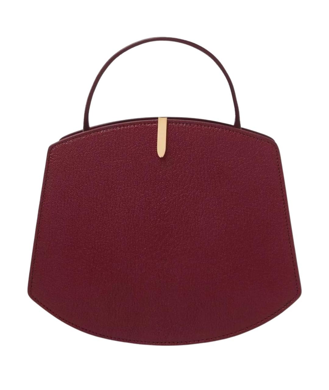 Savette Бордовая кожаная сумка с короткими ручками, фото 1