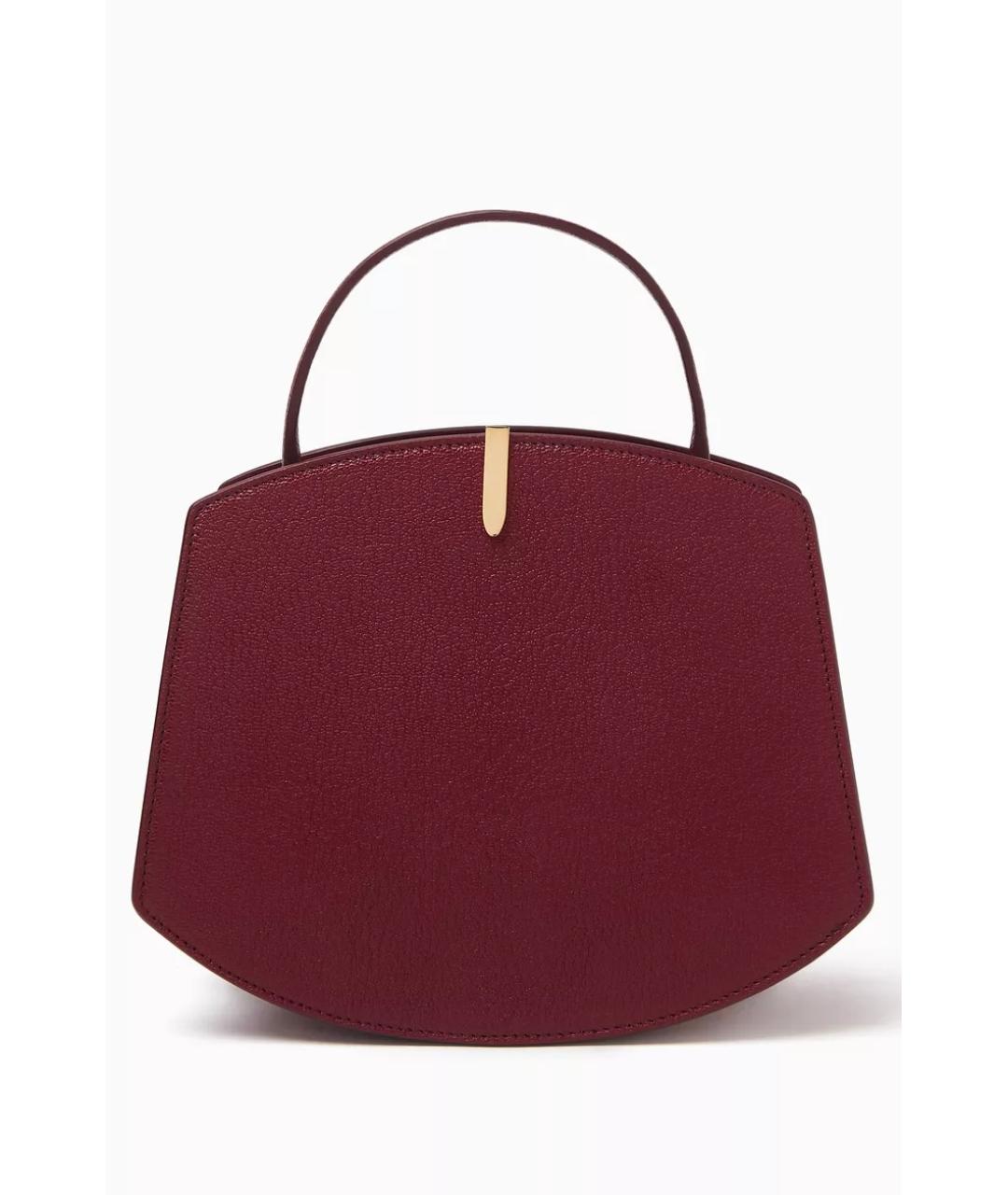 Savette Бордовая кожаная сумка с короткими ручками, фото 7