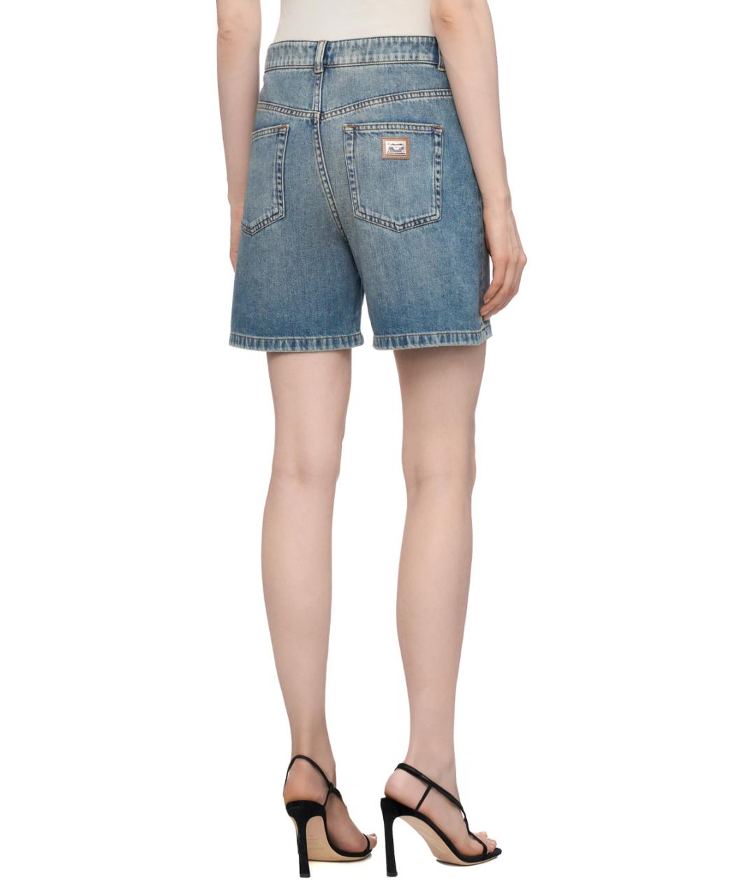 DOLCE&GABBANA Голубые деним шорты, фото 5