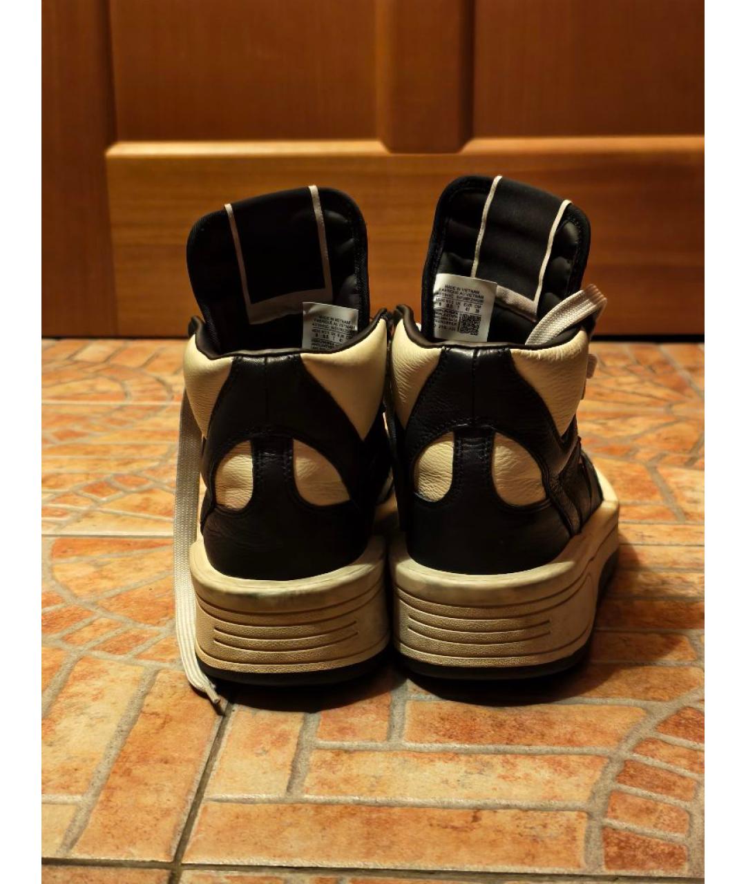 RICK OWENS DRKSHDW Черные кожаные высокие ботинки, фото 4