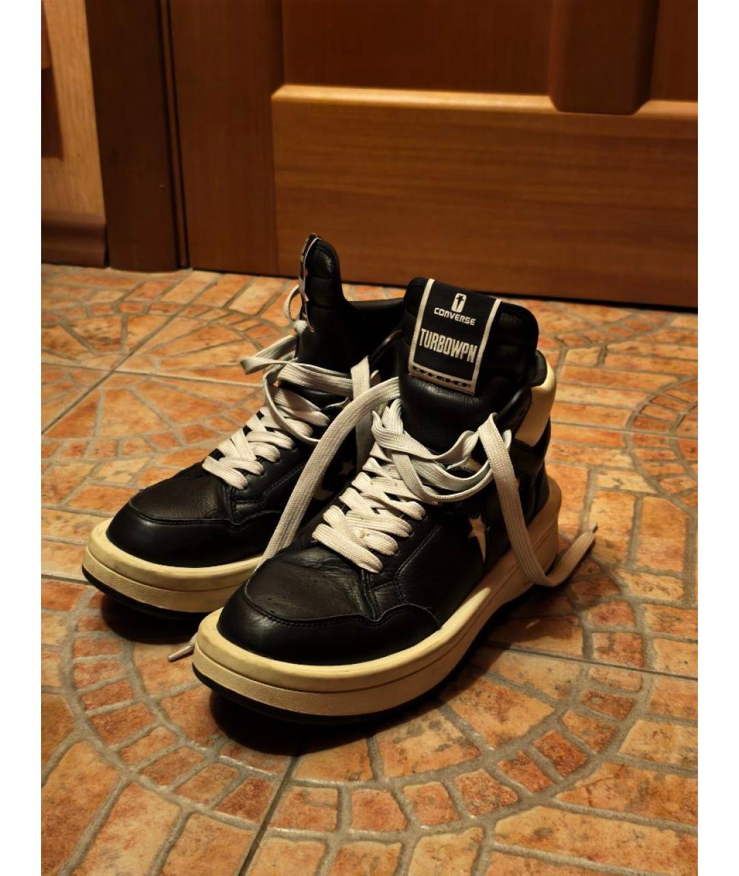 RICK OWENS DRKSHDW Черные кожаные высокие ботинки, фото 2