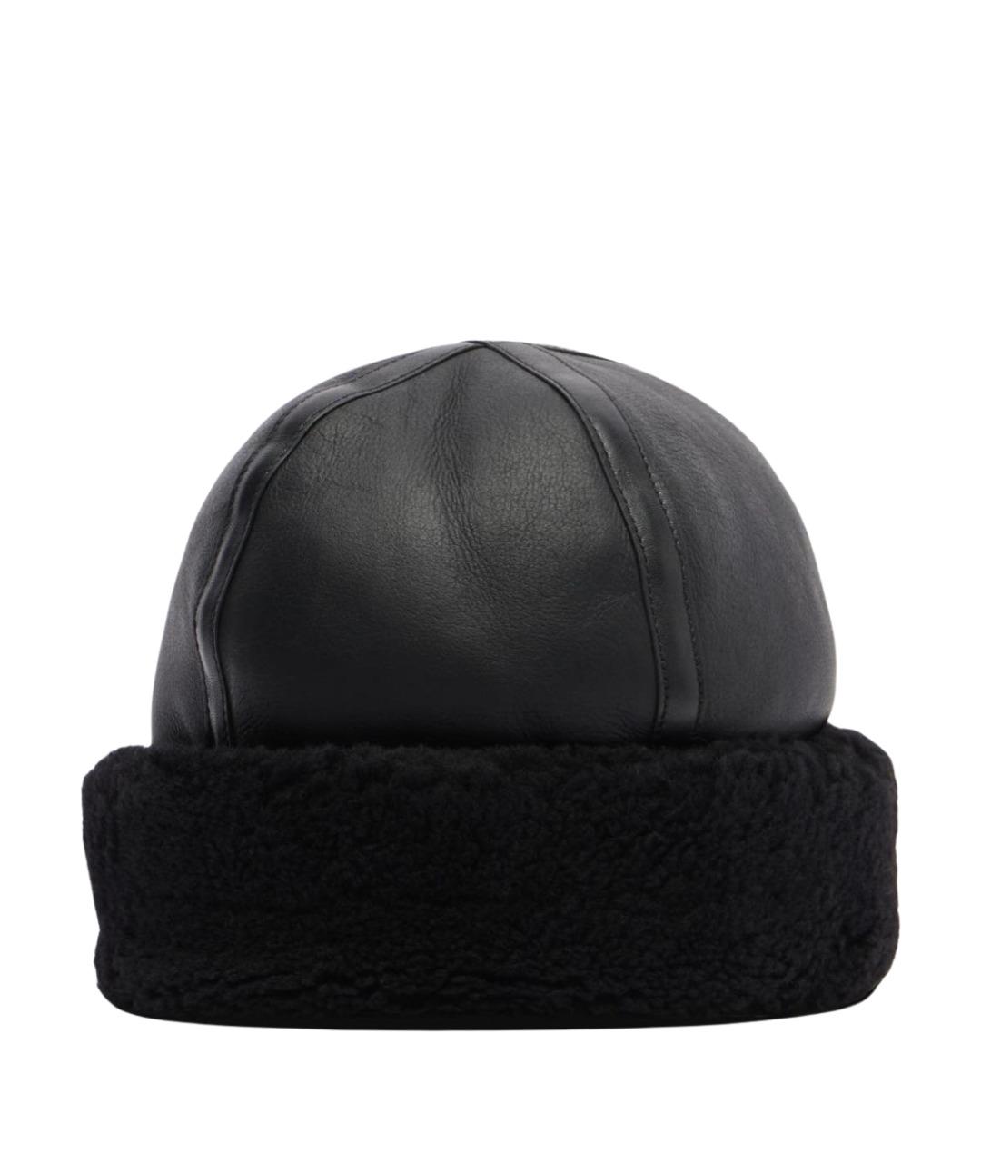 TOTEME Черная кожаная шапка, фото 1