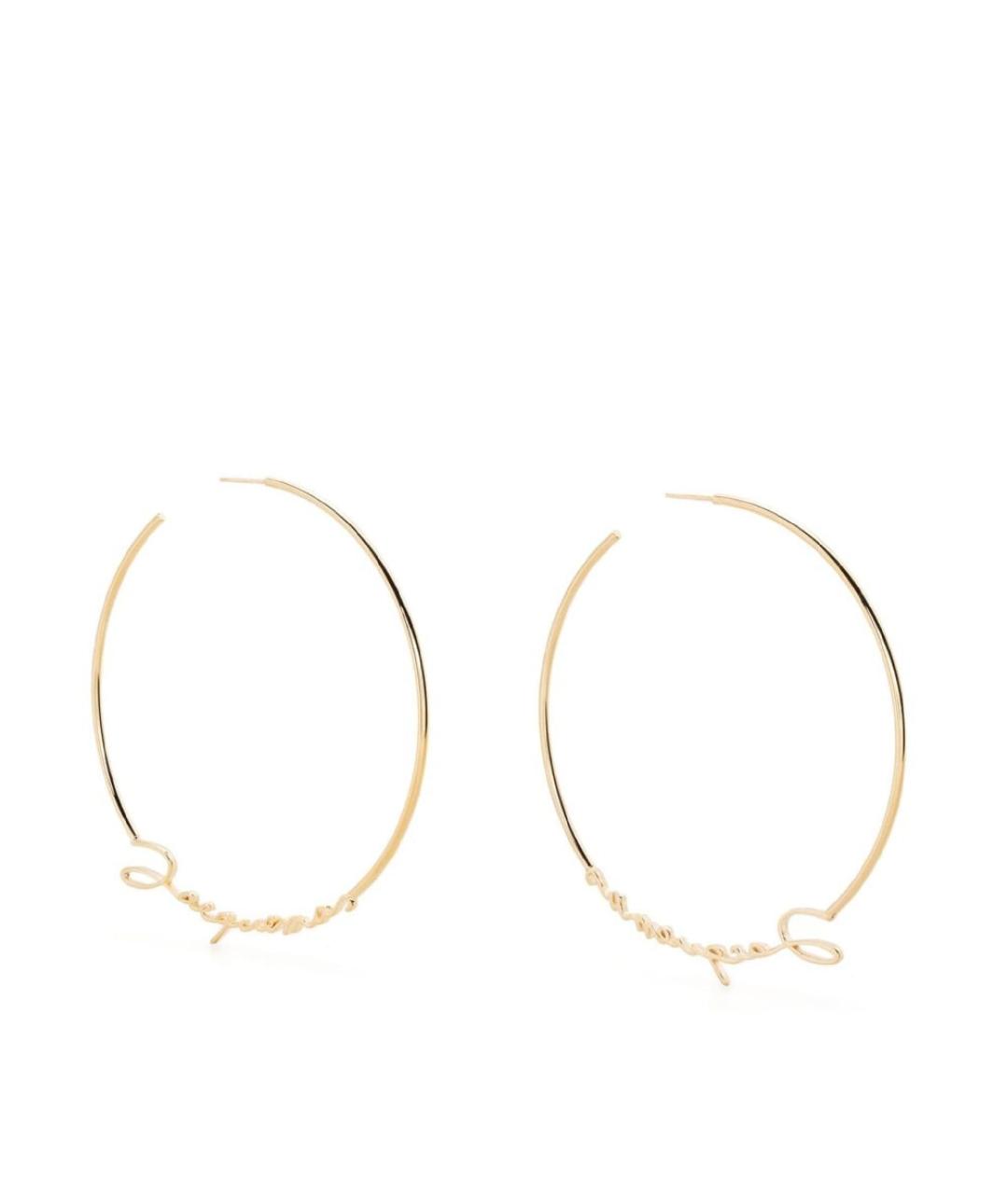 JACQUEMUS Золотые металлические серьги, фото 1