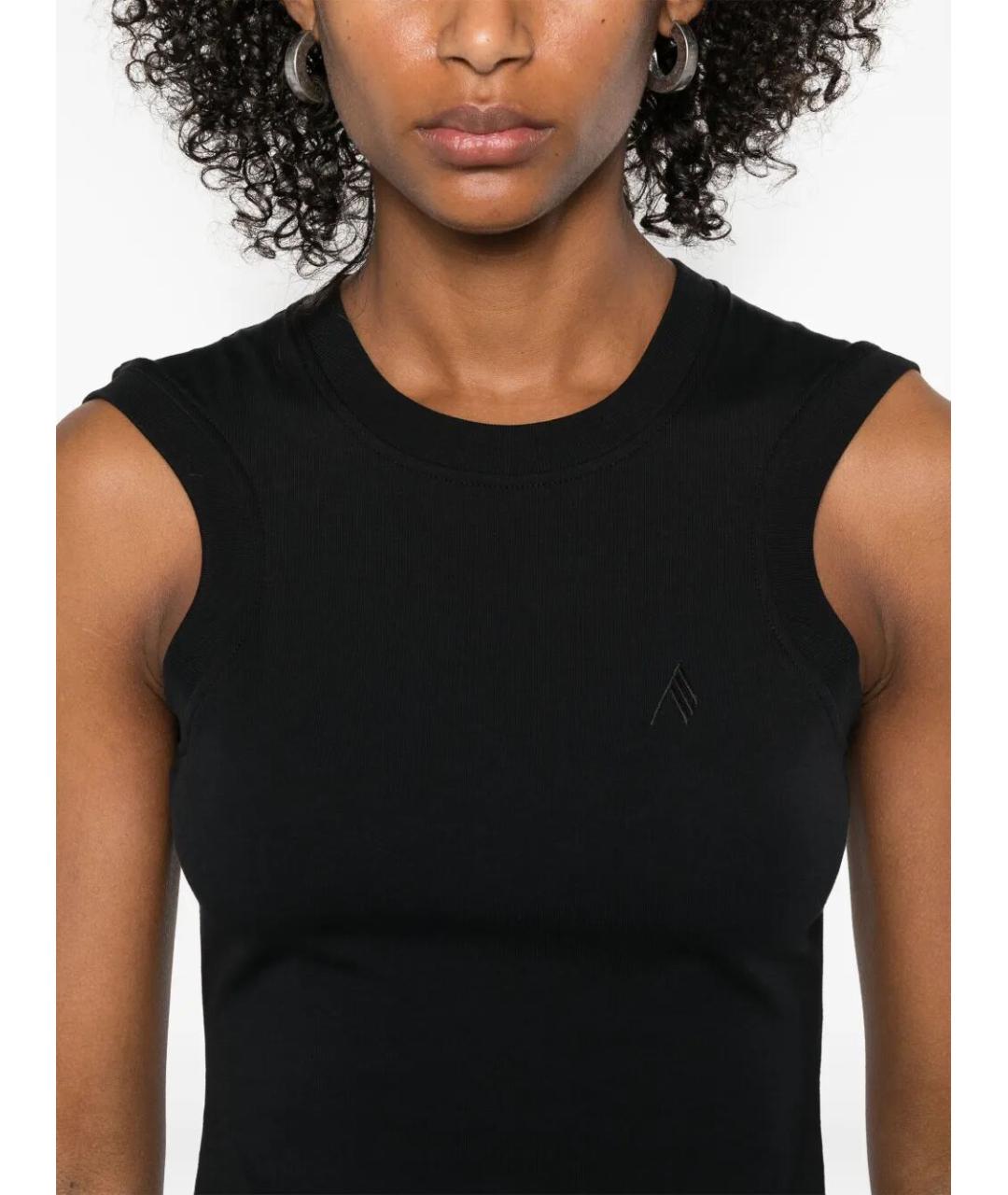 THE ATTICO Черная хлопковая майка, фото 3
