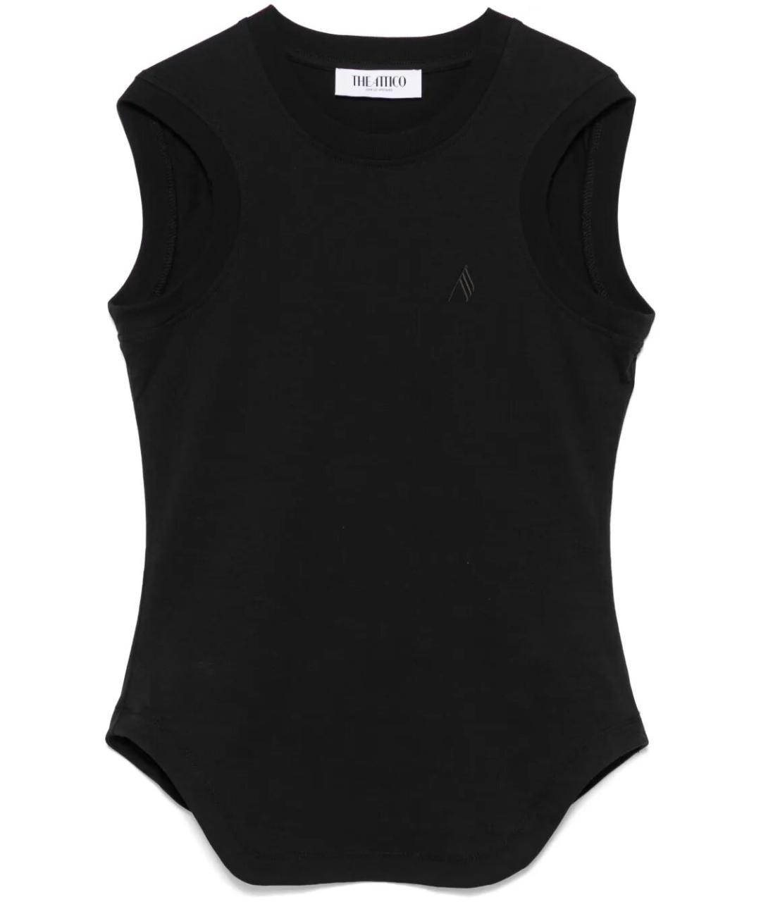 THE ATTICO Черная хлопковая майка, фото 1
