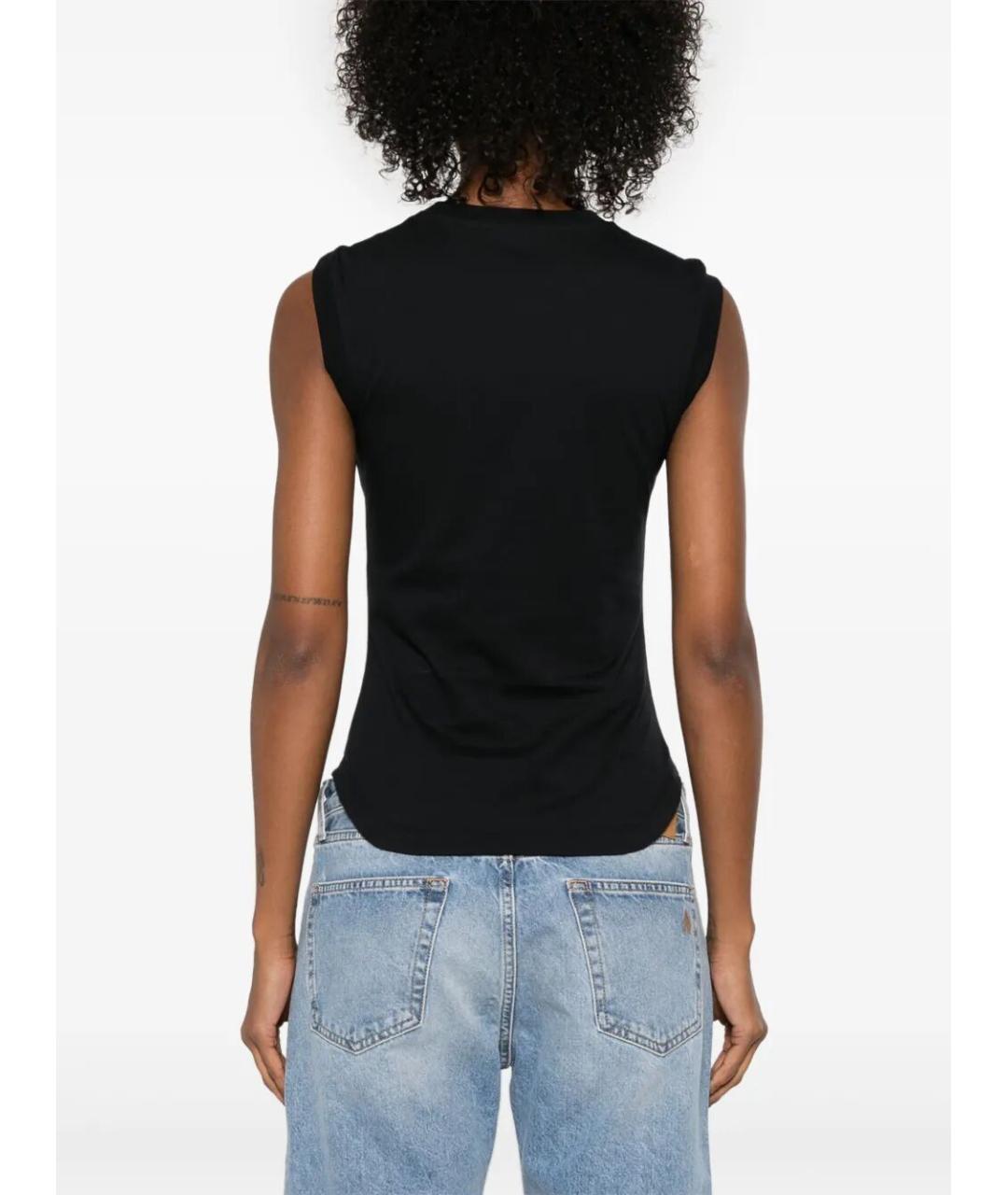 THE ATTICO Черная хлопковая майка, фото 5