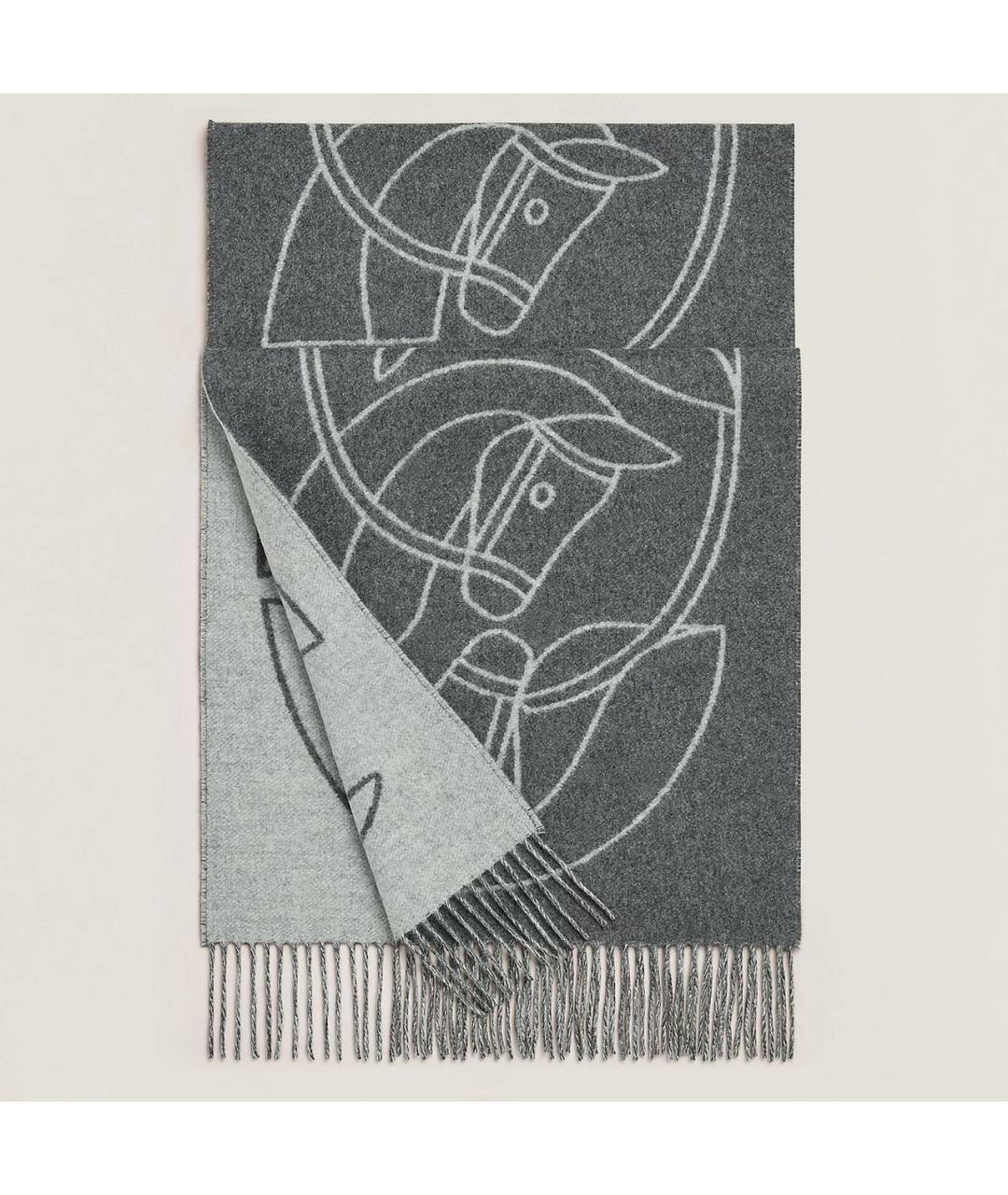 HERMES Мульти кашемировый шарф, фото 5