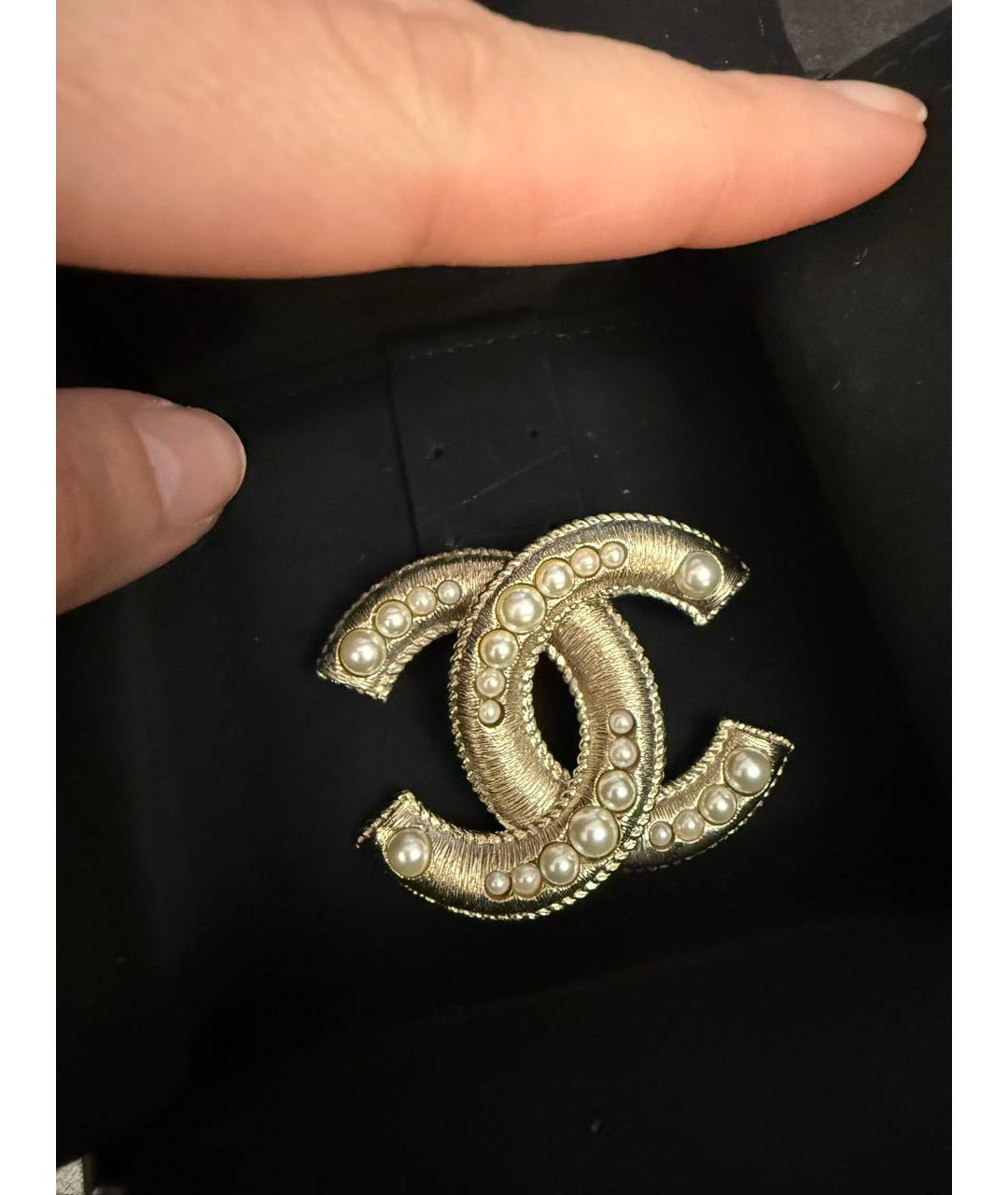 CHANEL Золотая металлическая булавка / брошь, фото 5