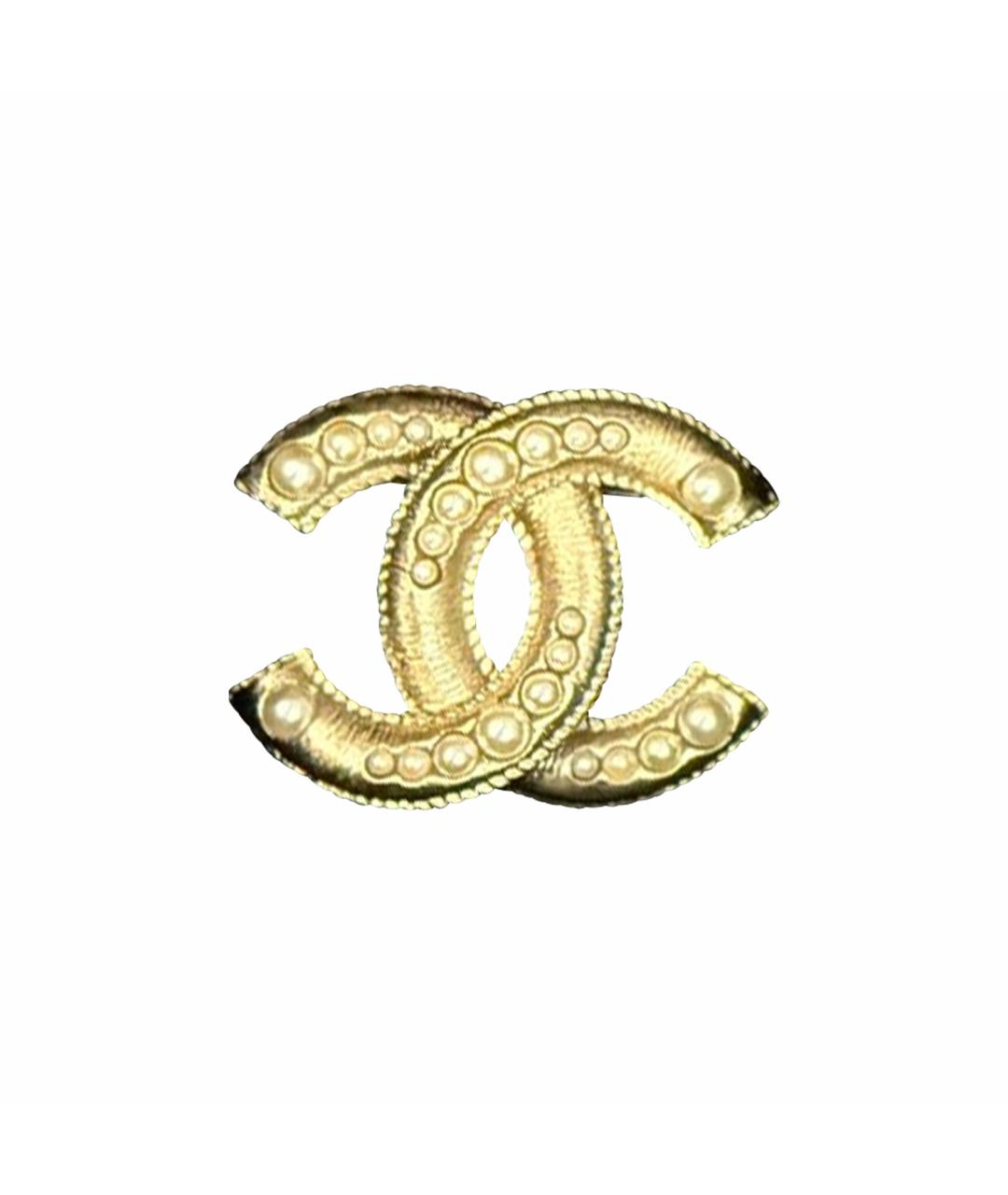 CHANEL Золотая металлическая булавка / брошь, фото 1