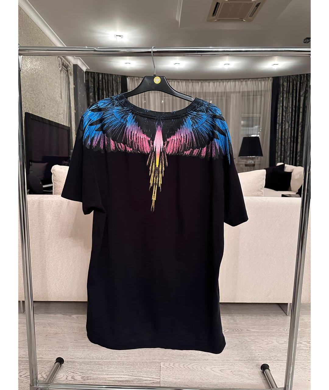 MARCELO BURLON Черная хлопковая футболка, фото 4