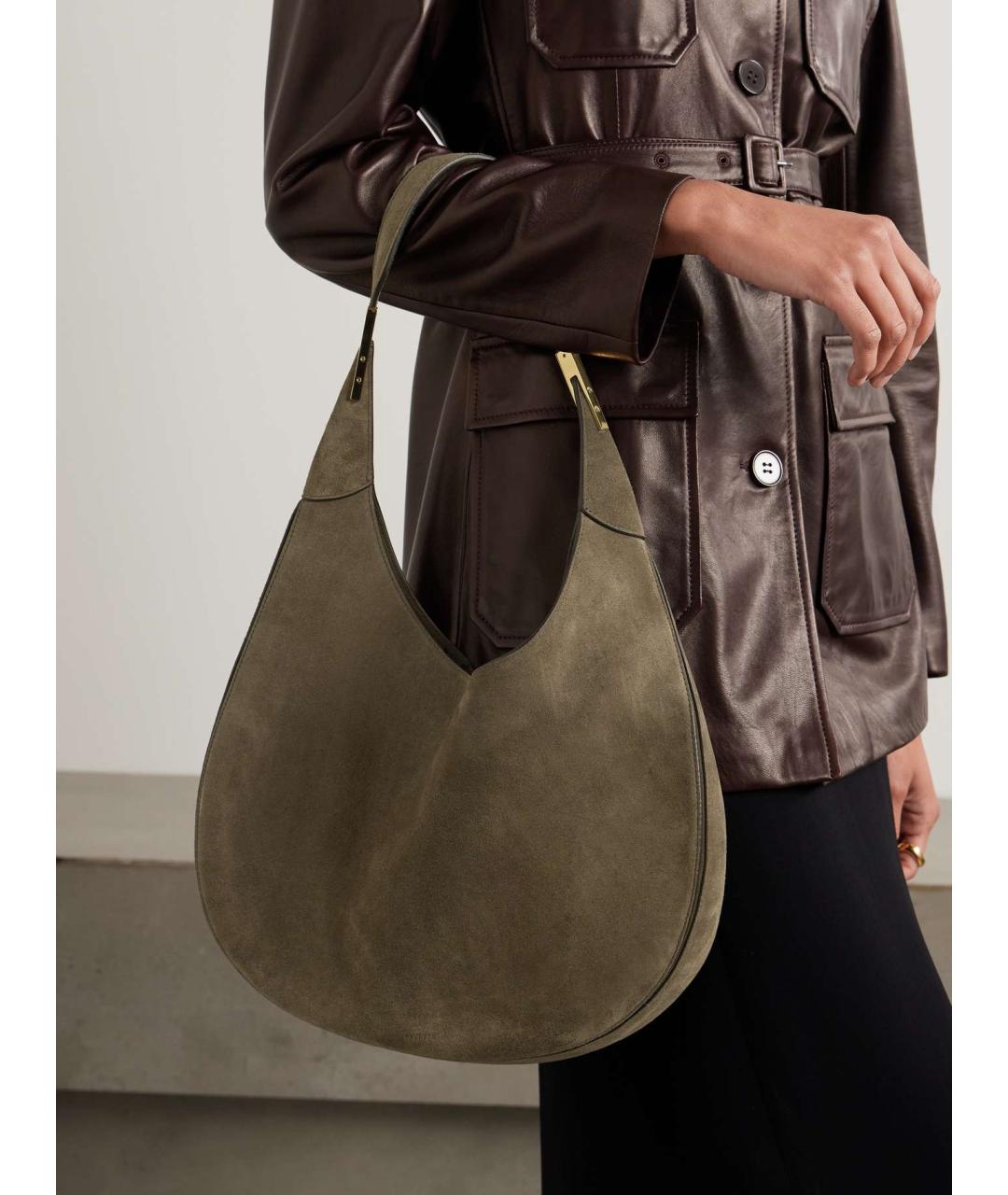 Savette Коричневая замшевая сумка через плечо, фото 2