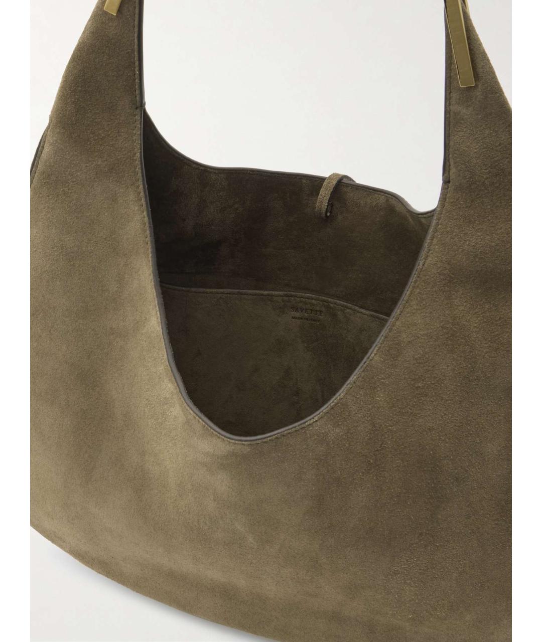 Savette Коричневая замшевая сумка через плечо, фото 4