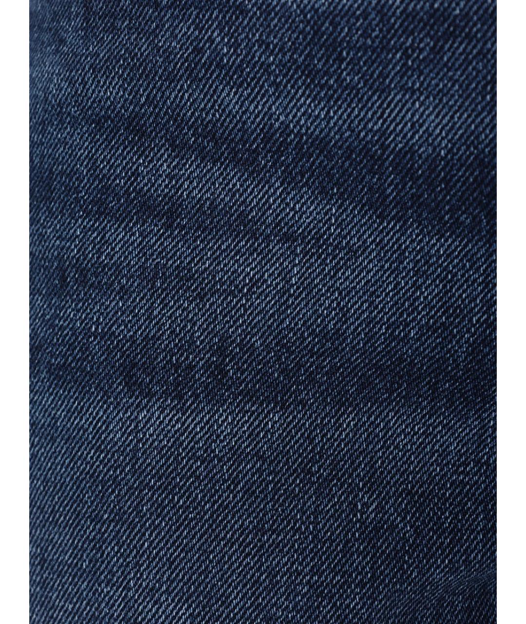 DOLCE&GABBANA Синие хлопковые прямые джинсы, фото 3