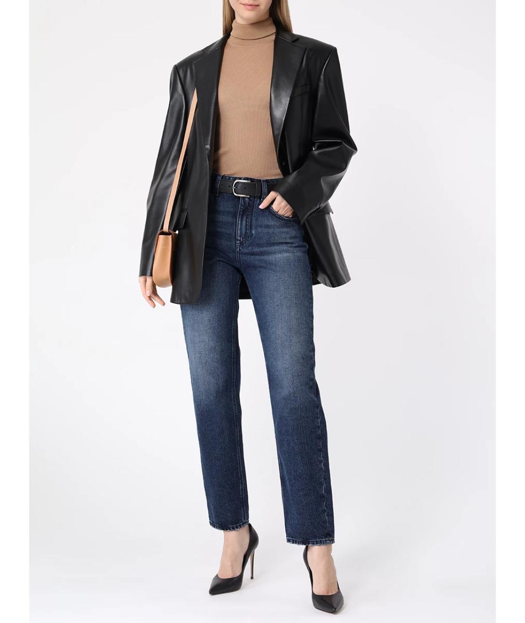 DOLCE&GABBANA Синие хлопковые прямые джинсы, фото 5