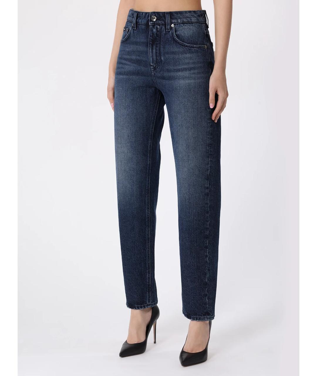 DOLCE&GABBANA Синие хлопковые прямые джинсы, фото 6