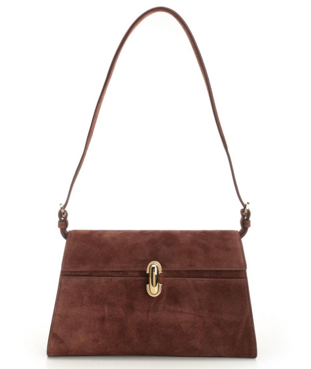 Savette Коричневая замшевая сумка через плечо, фото 8