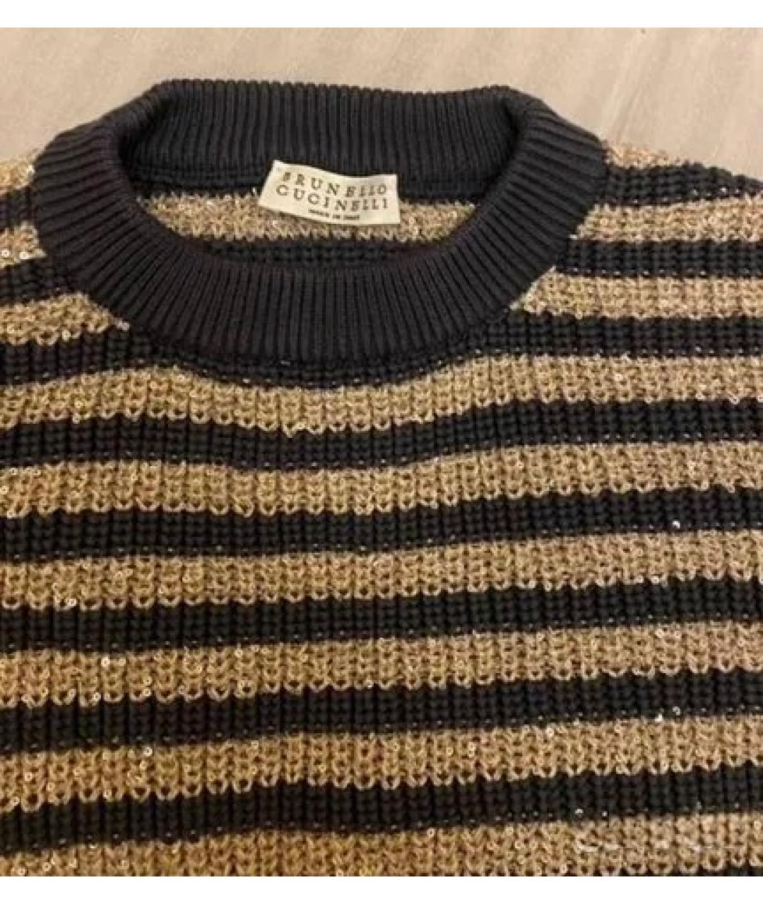 BRUNELLO CUCINELLI Синий хлопковый джемпер / свитер, фото 3