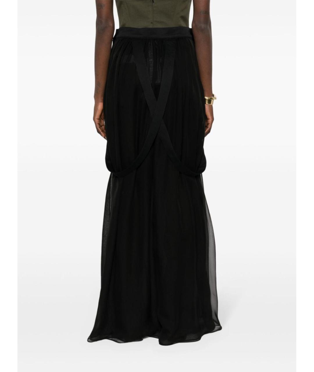 MAX MARA Черная шелковая юбка миди, фото 4