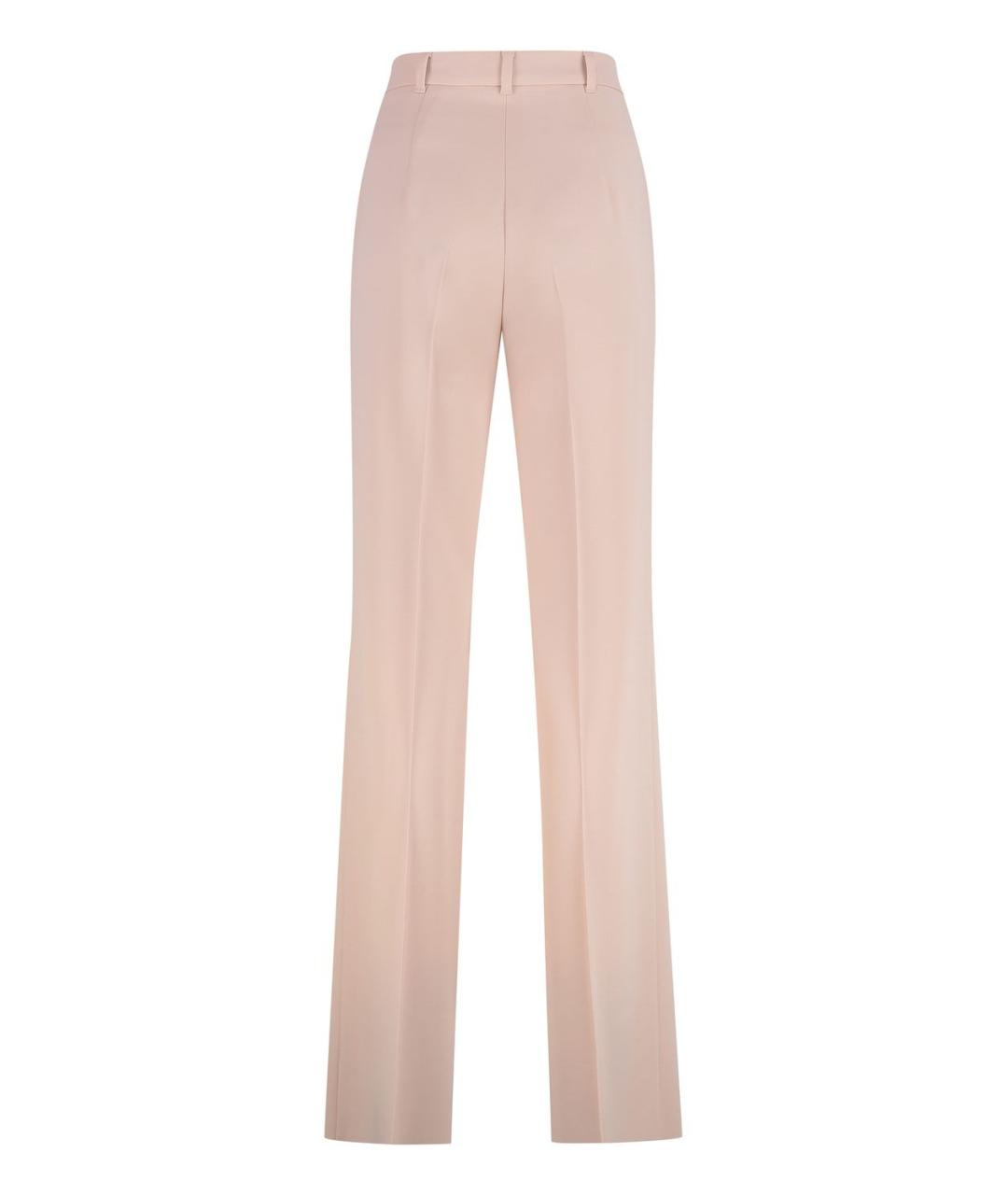 MAX MARA STUDIO Розовые шерстяные прямые брюки, фото 2