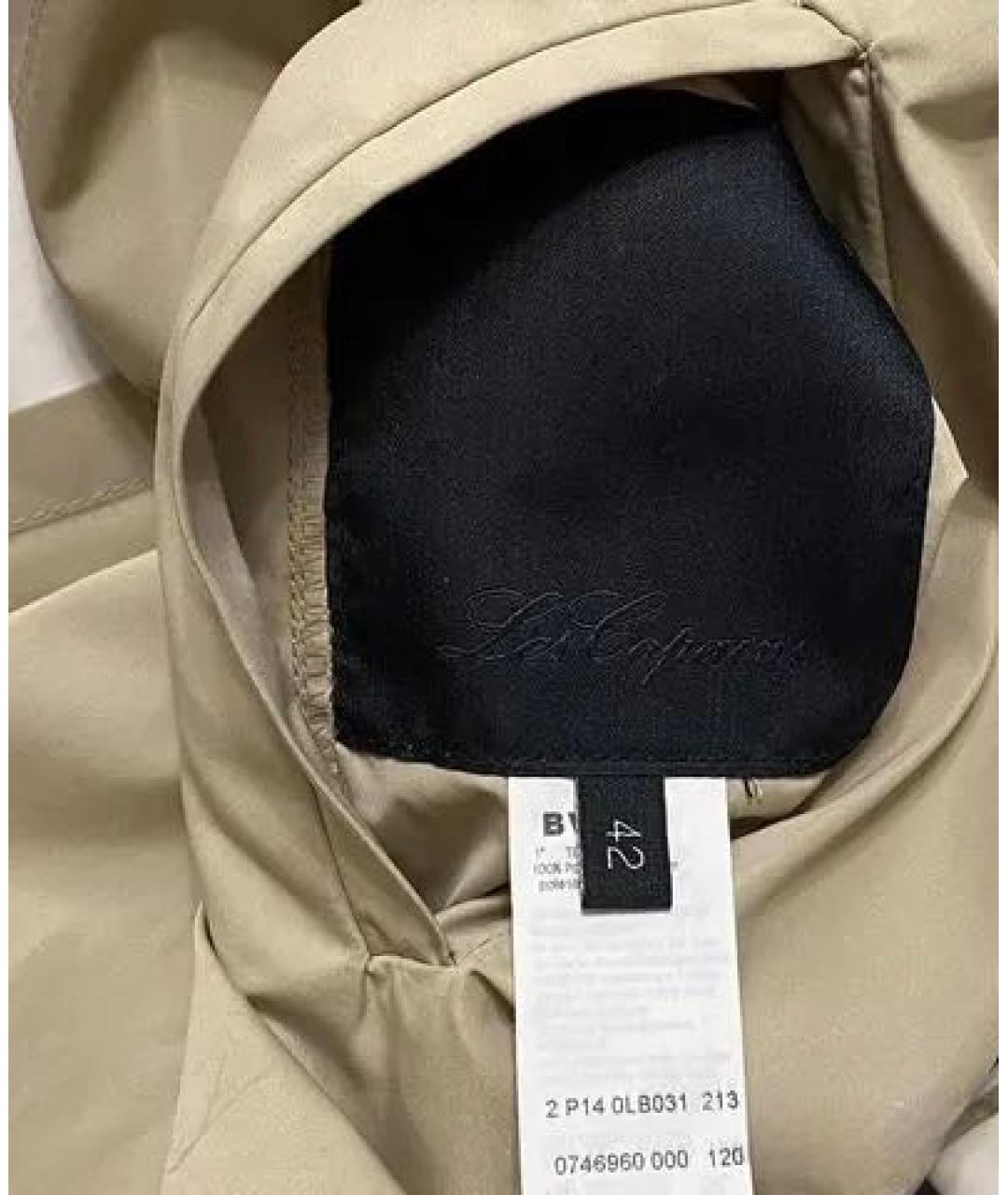 LES COPAINS Бежевый полиэстеровый тренч/плащ, фото 6