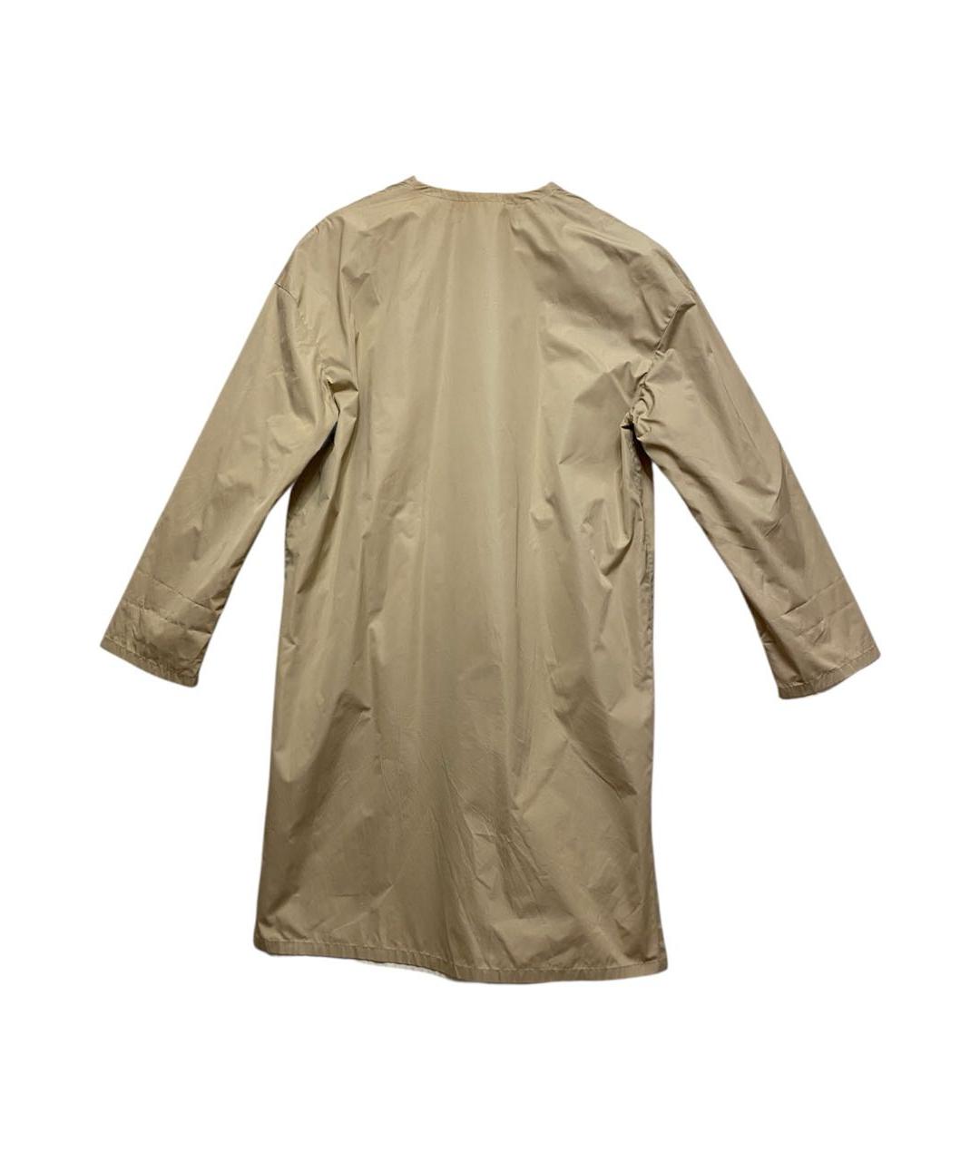 LES COPAINS Бежевый полиэстеровый тренч/плащ, фото 3