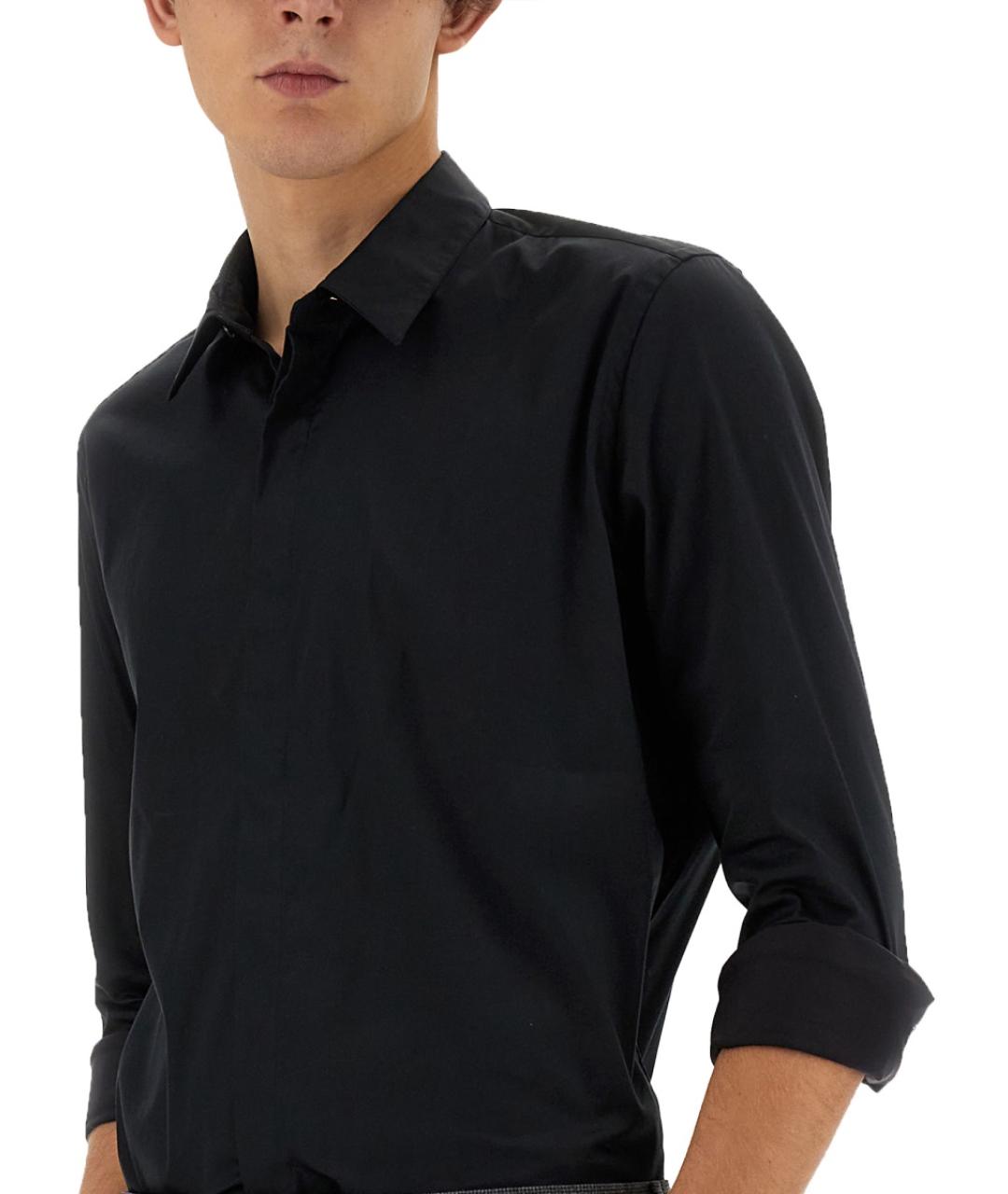 PT TORINO Черная хлопковая кэжуал рубашка, фото 5