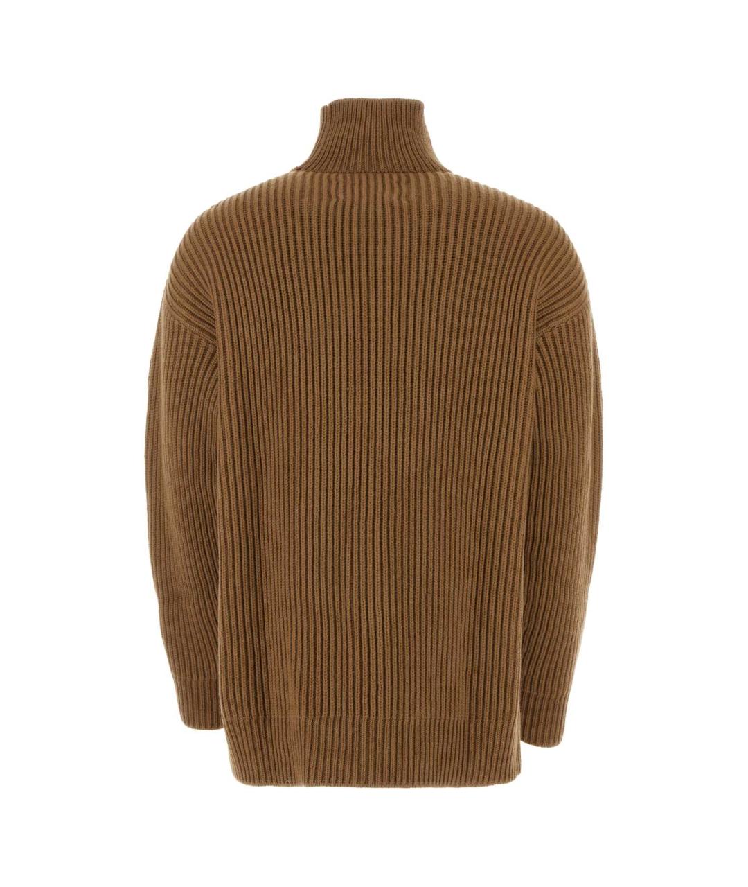 JIL SANDER Бежевый шерстяной джемпер / свитер, фото 2