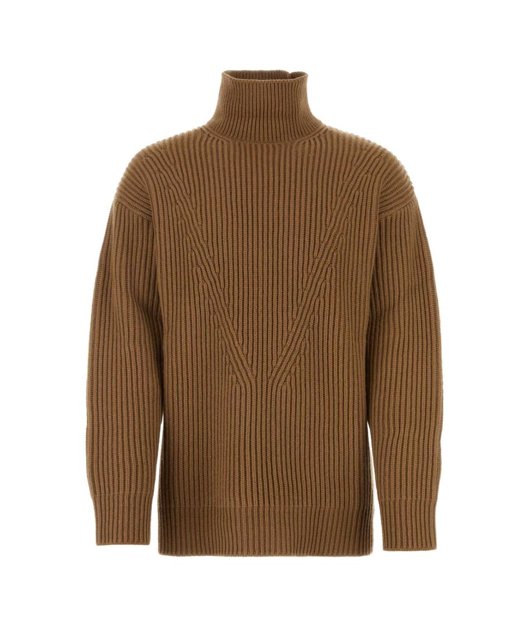 JIL SANDER Бежевый шерстяной джемпер / свитер, фото 1