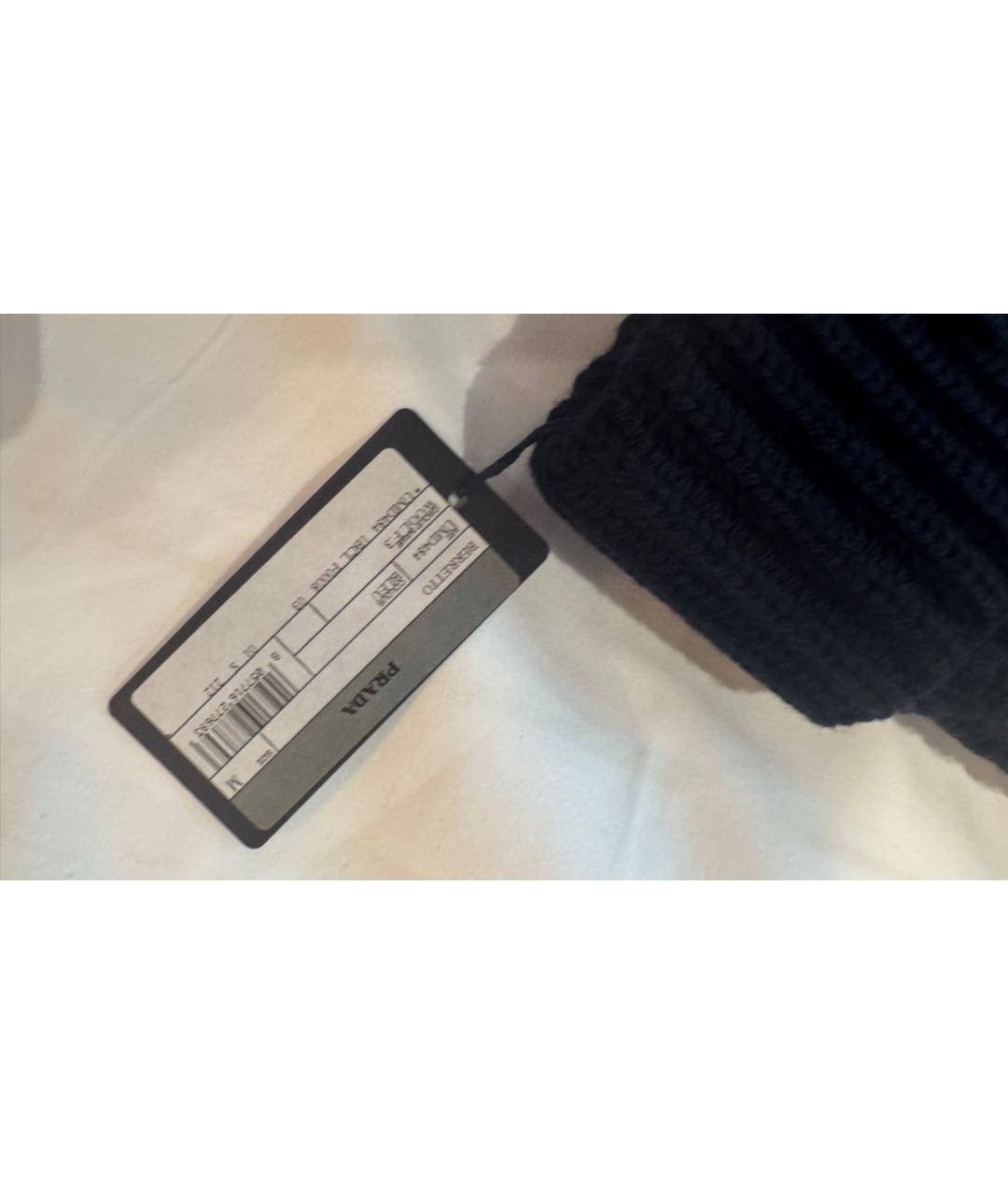 PRADA Темно-синяя шерстяная шапка, фото 5