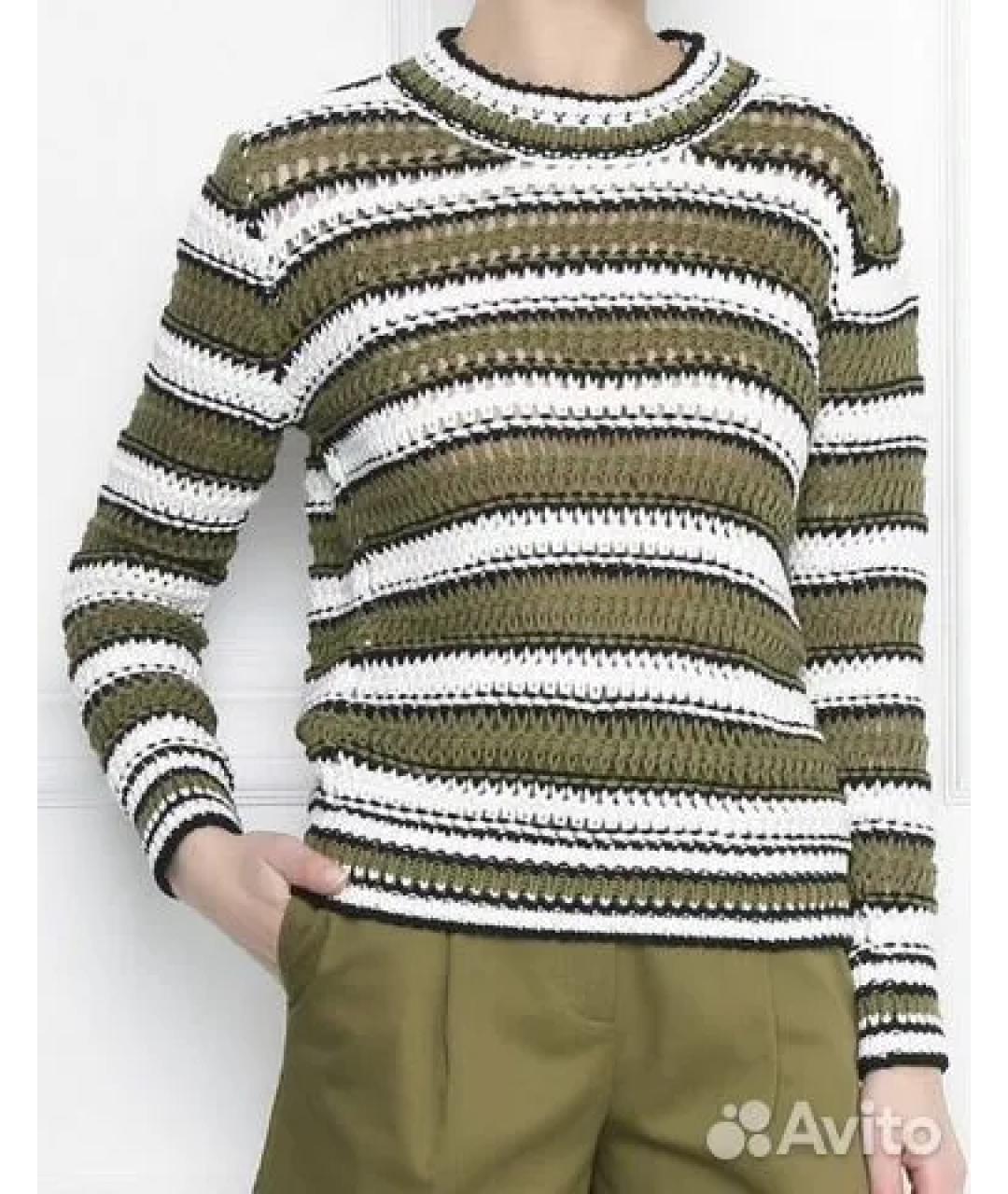 ERMANNO SCERVINO Зеленый хлопковый джемпер / свитер, фото 6