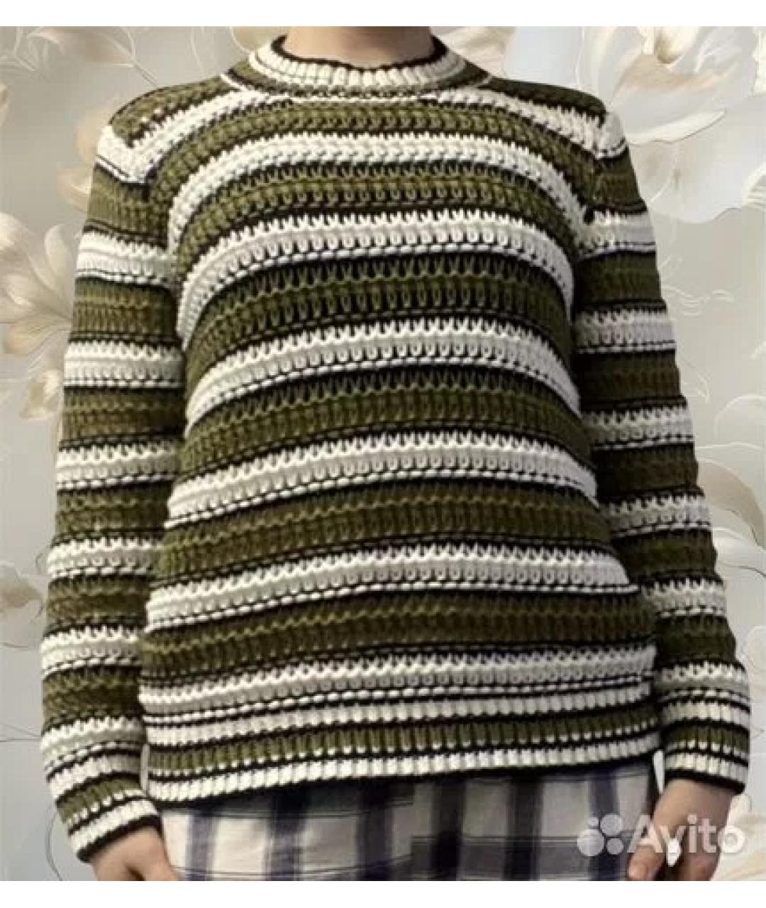 ERMANNO SCERVINO Зеленый хлопковый джемпер / свитер, фото 2