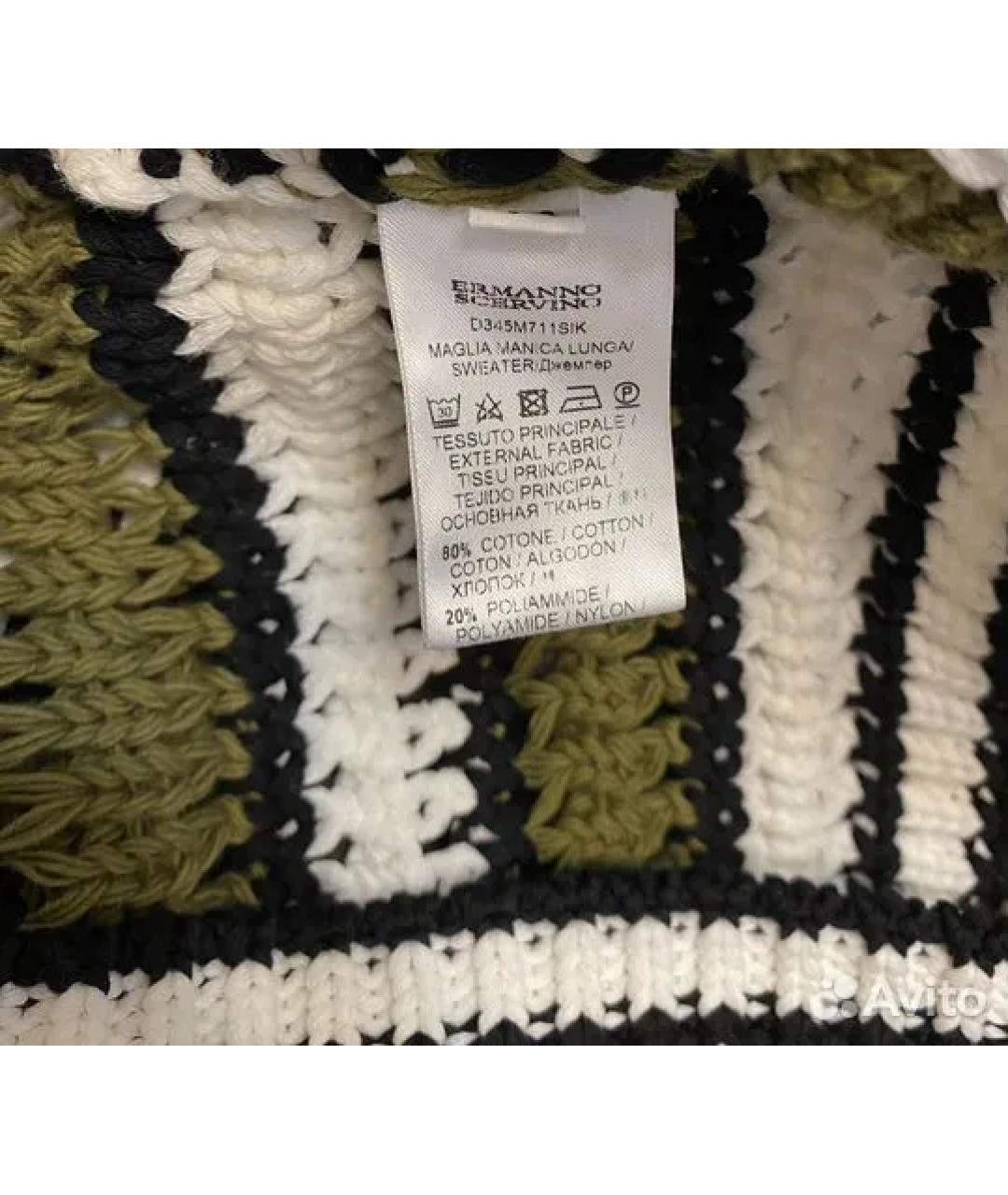 ERMANNO SCERVINO Зеленый хлопковый джемпер / свитер, фото 4