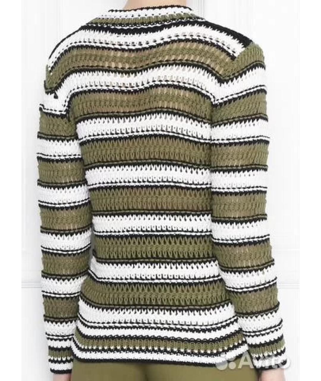 ERMANNO SCERVINO Зеленый хлопковый джемпер / свитер, фото 8