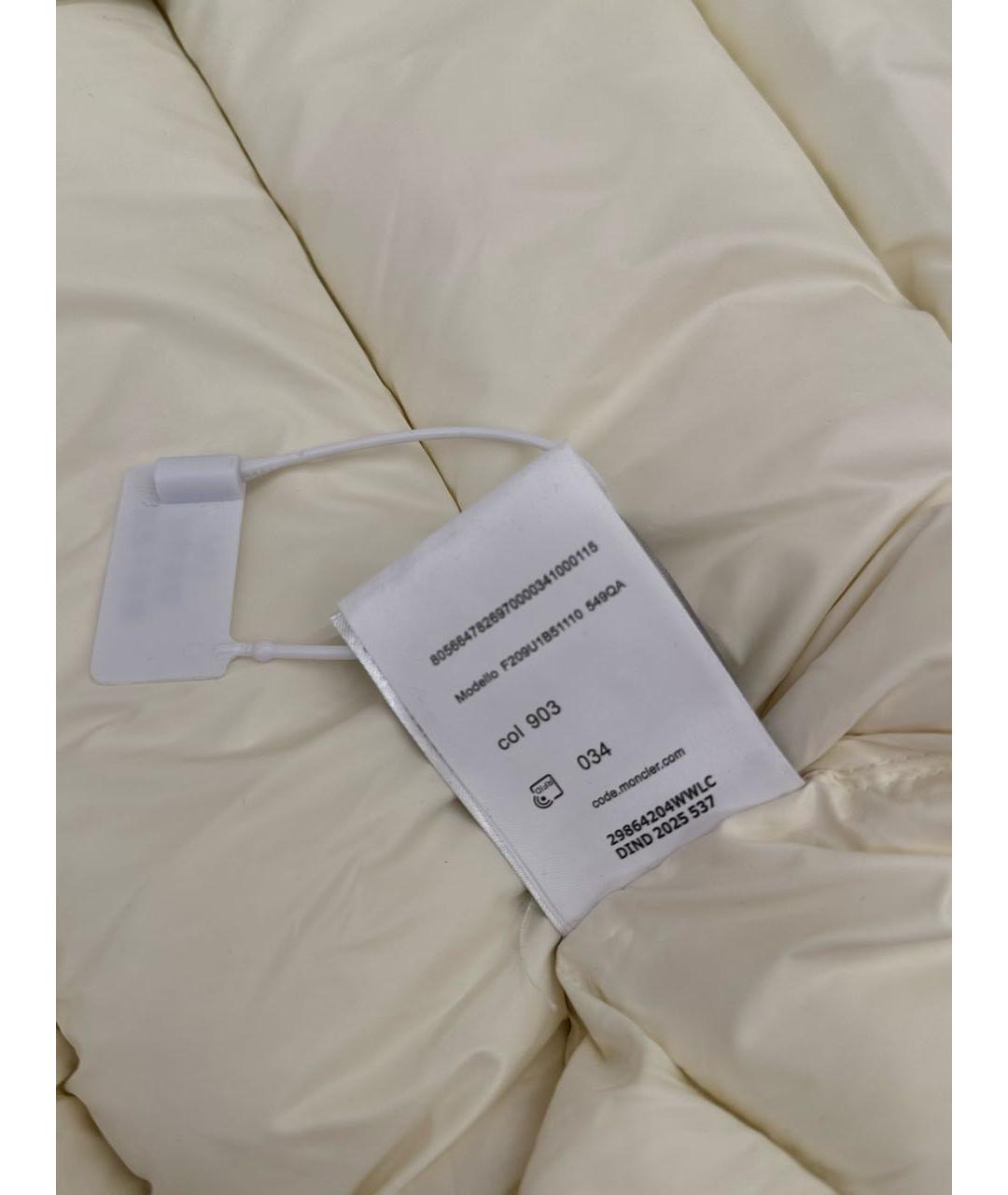 MONCLER Белый полиамидовый жилет, фото 4