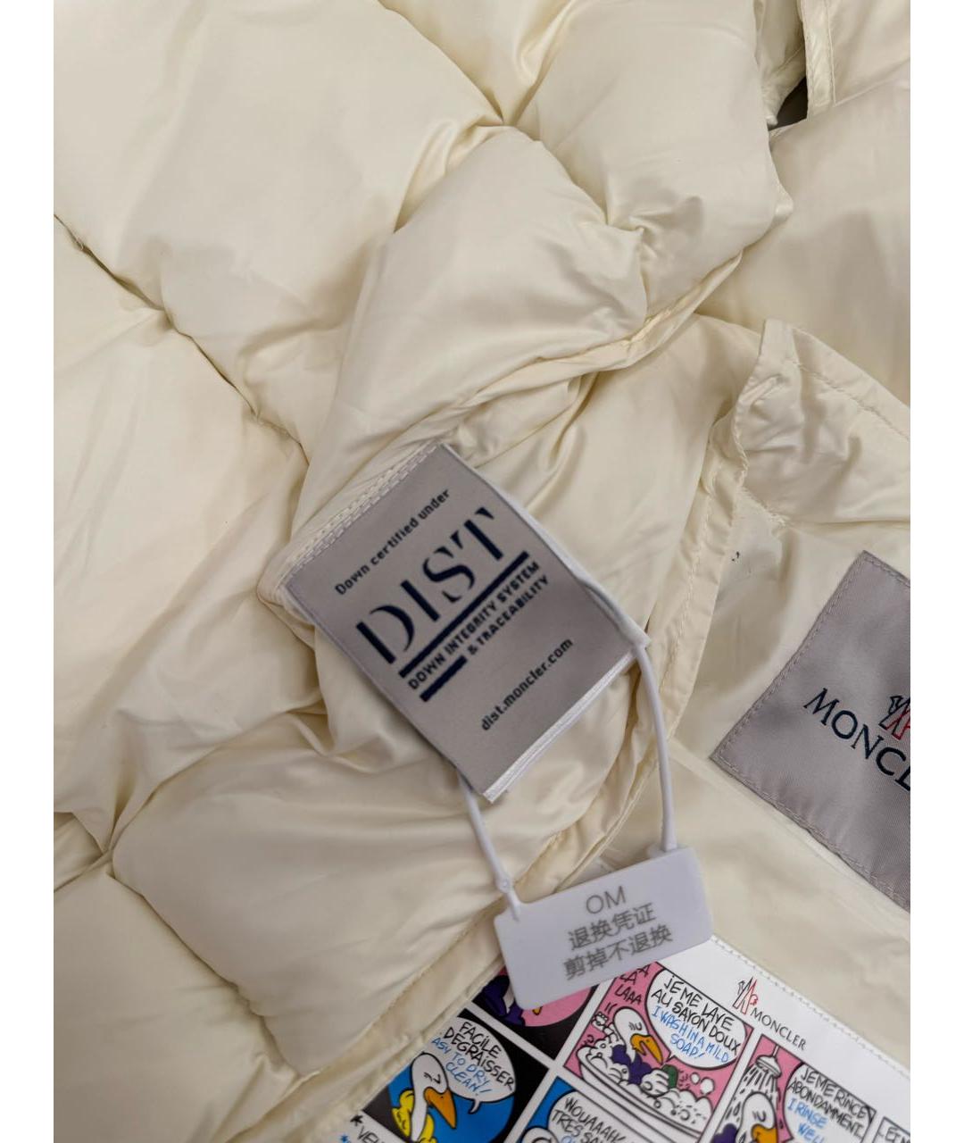 MONCLER Белый полиамидовый жилет, фото 3